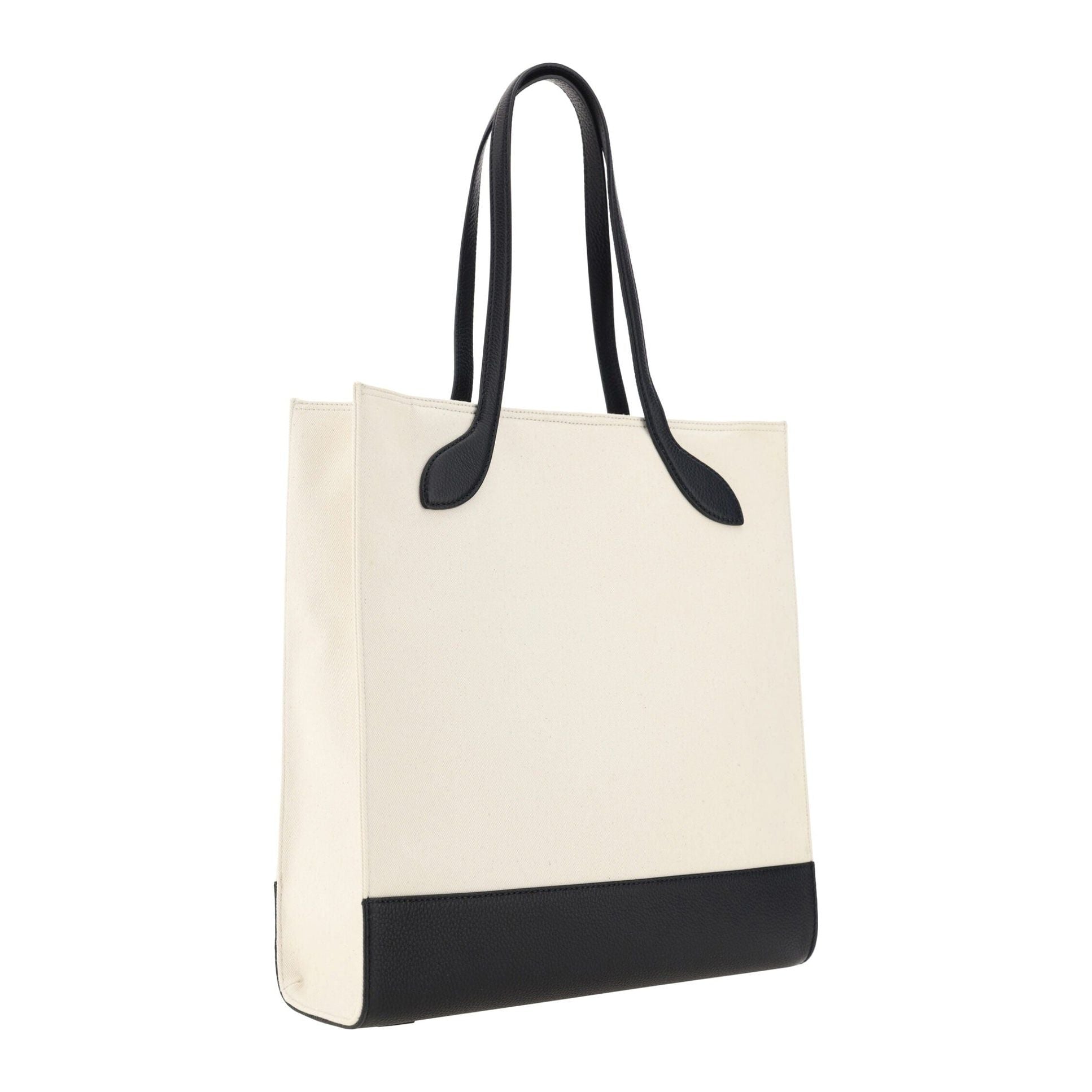 Chic Monochrome Leather Tote Bag