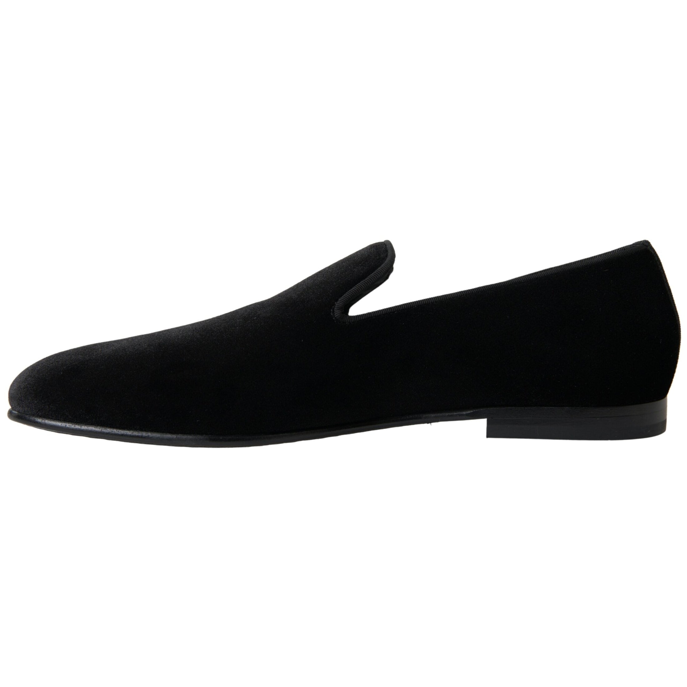 Elegant Velvet Black Loafers for Men