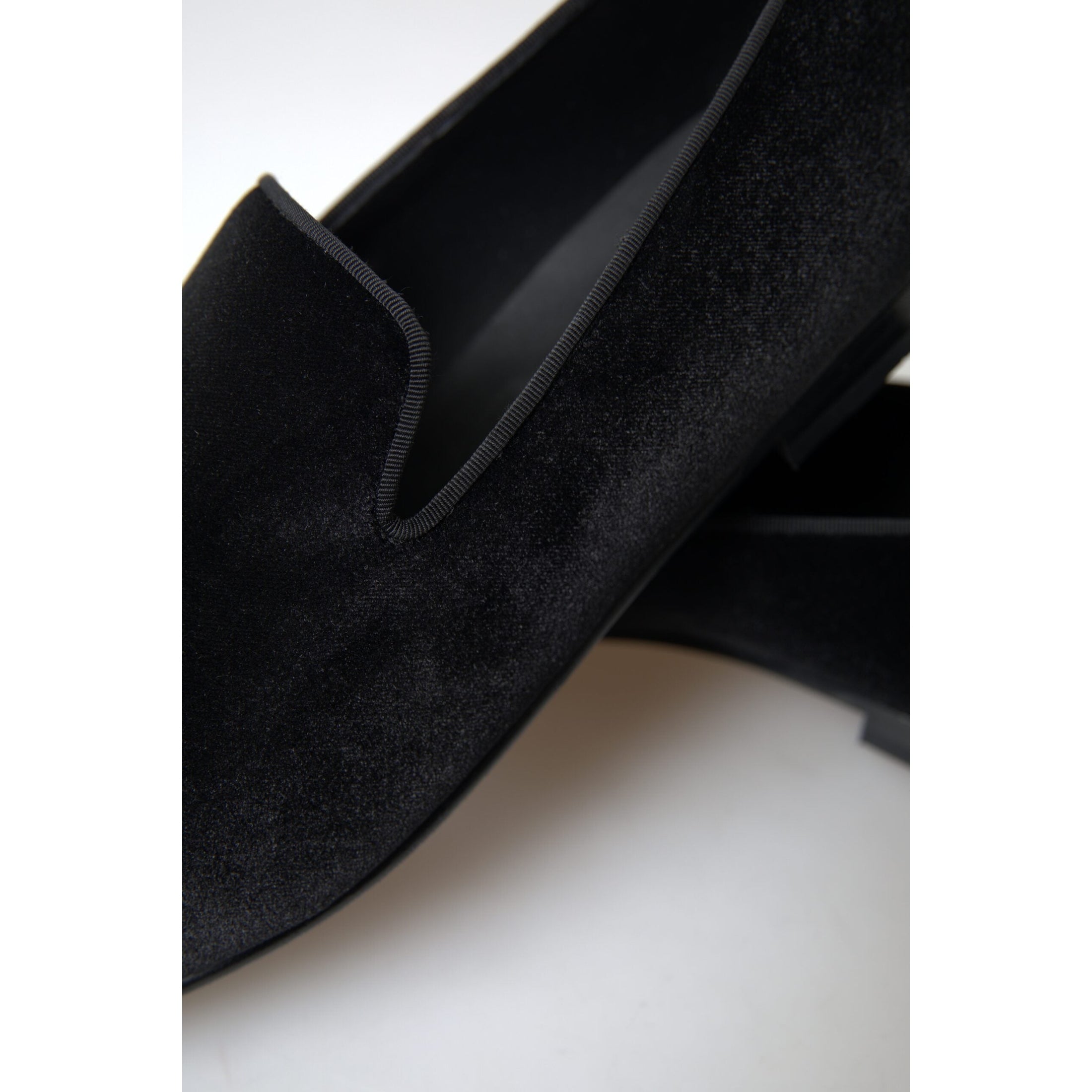 Elegant Velvet Black Loafers for Men