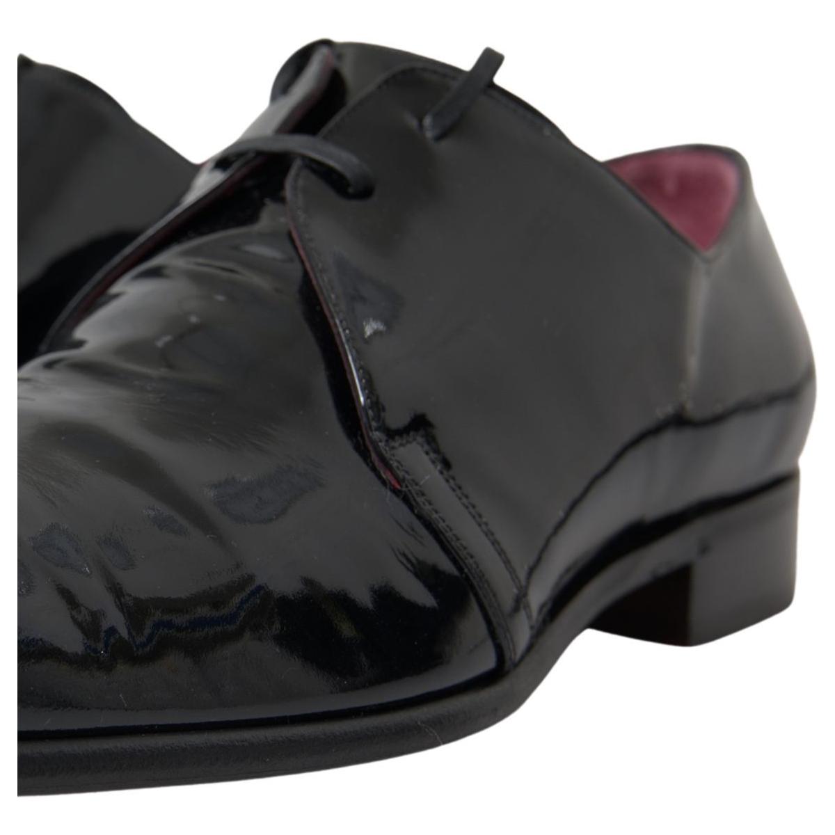 Elegant Black Patent Leather Formal Men's Shoes