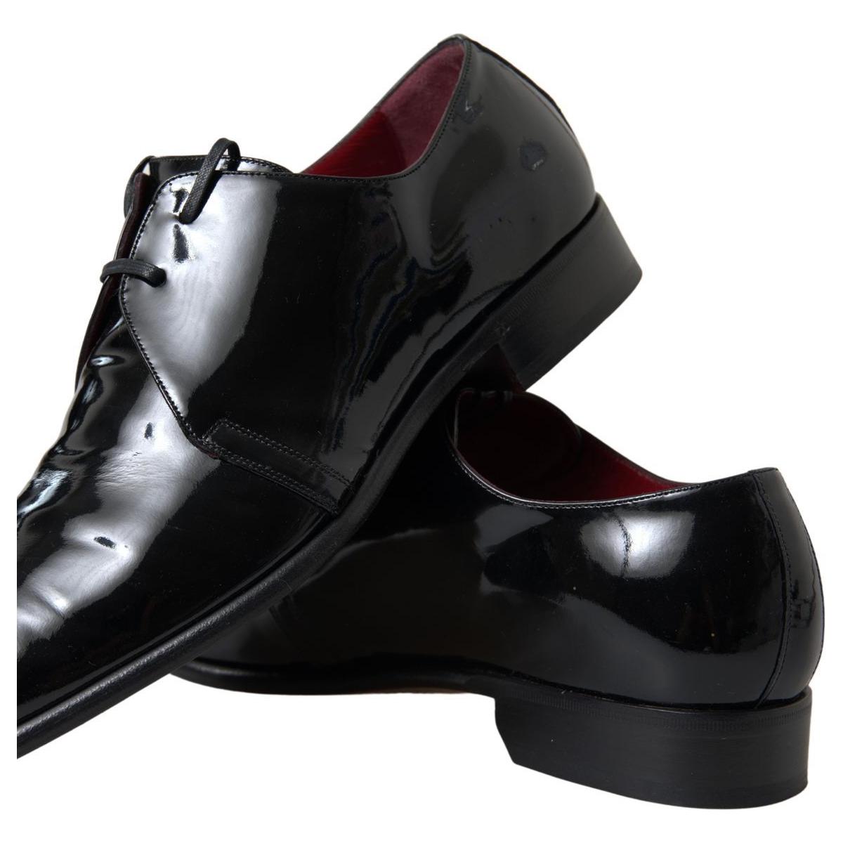 Elegant Black Patent Leather Formal Men's Shoes