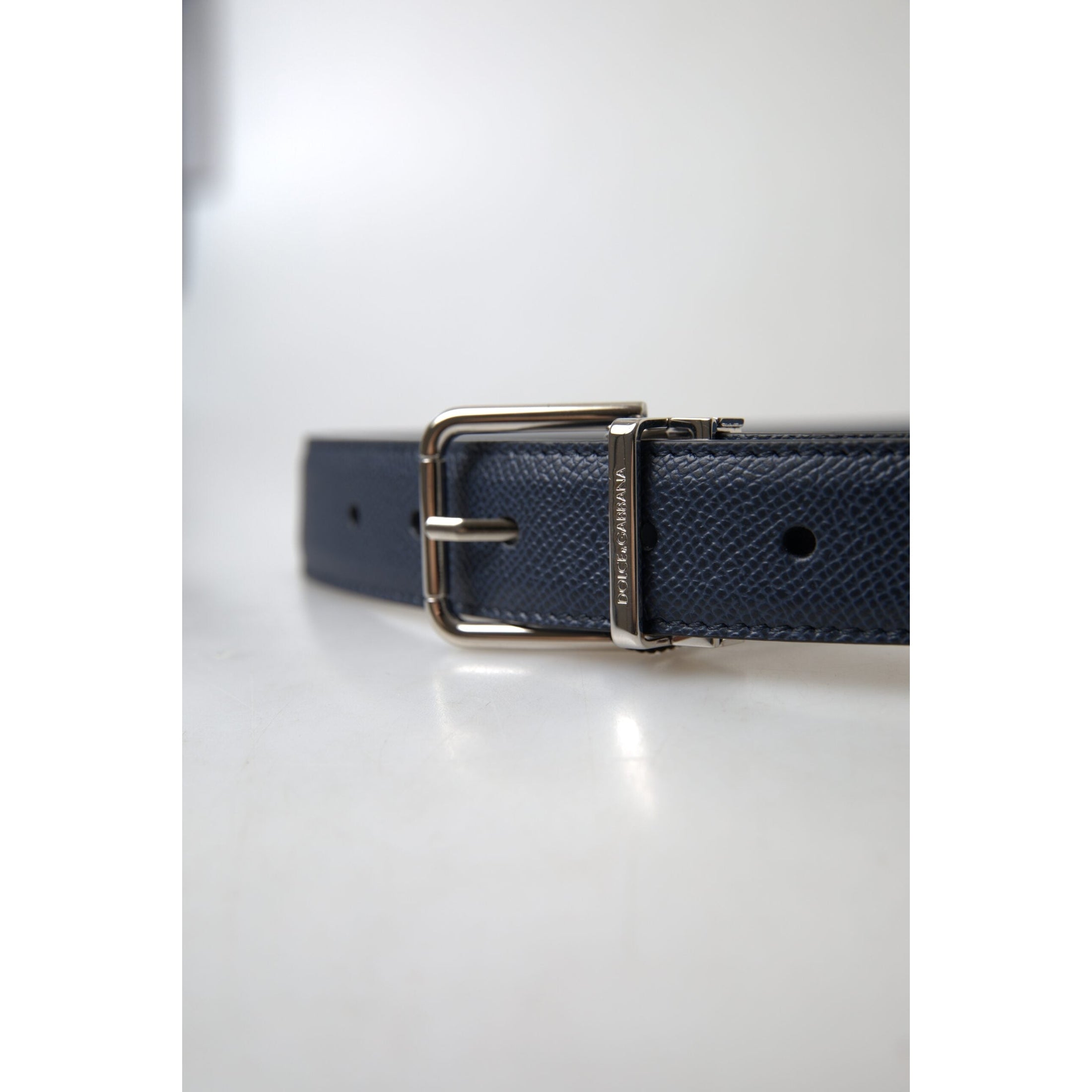 Aquamarine Blue Leather Belt