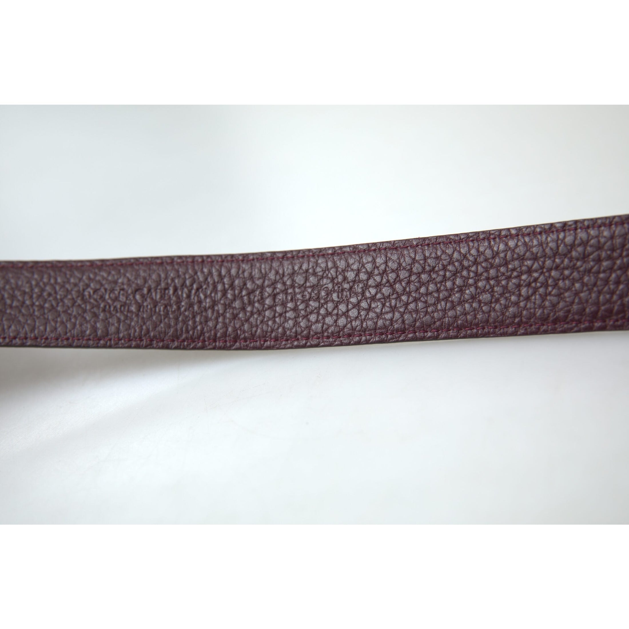 Elegant Brown Leather Belt with Metal Buckle