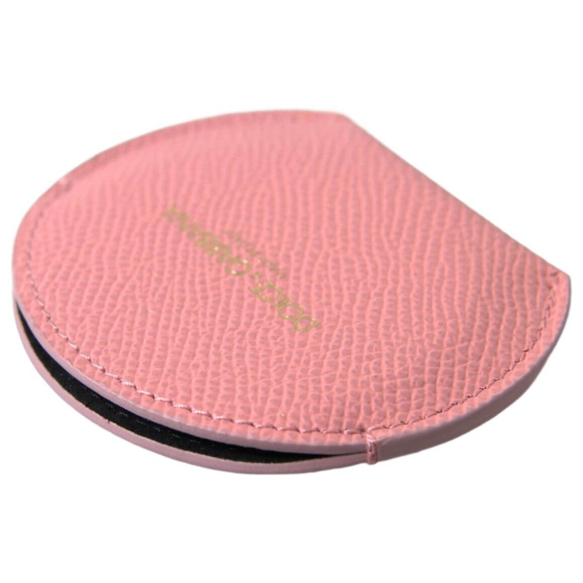 Chic Pink Leather Hand Mirror Holder