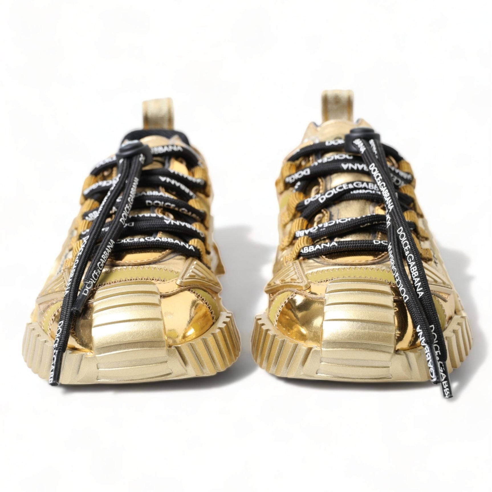 Gleaming Gold-Toned Luxury Sneakers