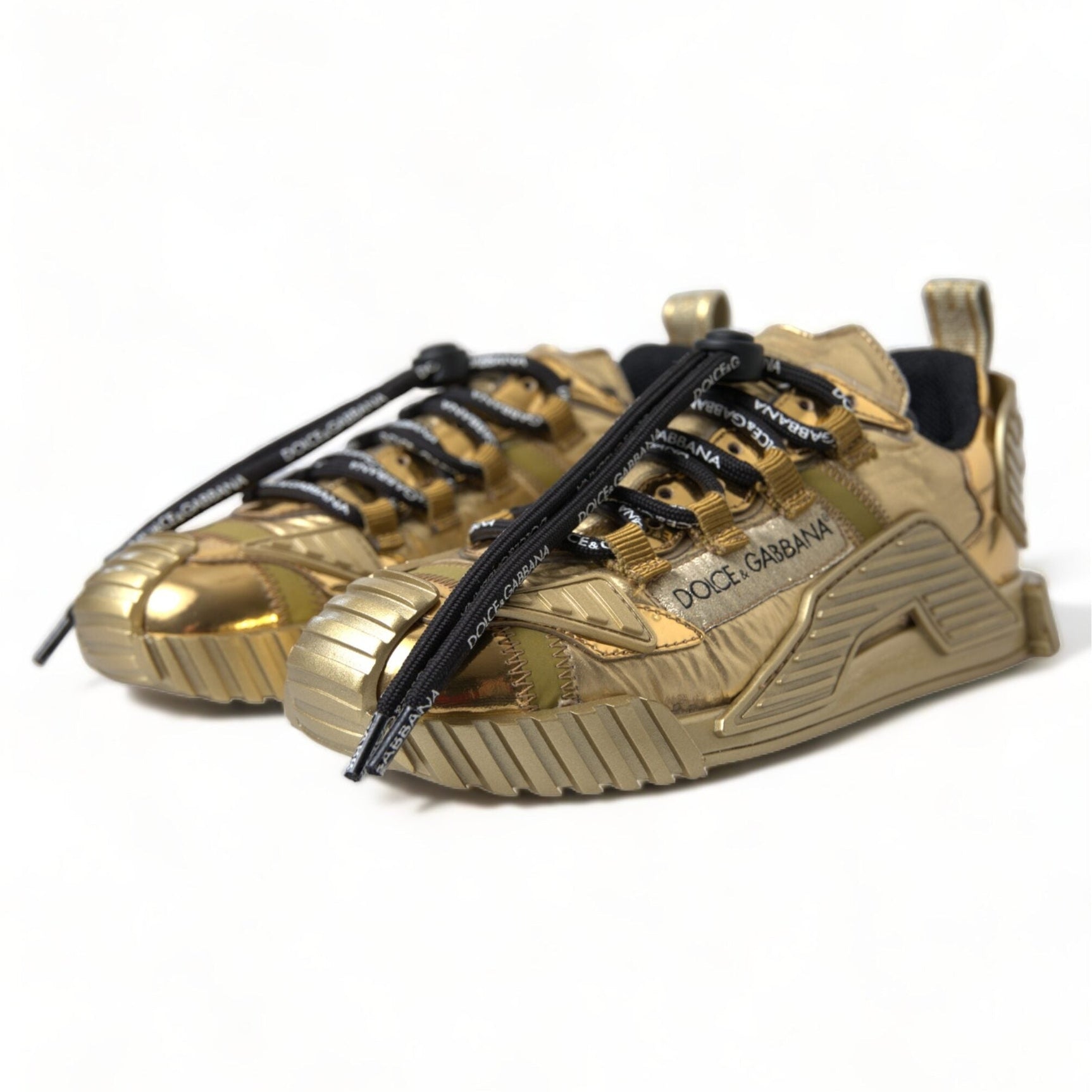 Gleaming Gold-Toned Luxury Sneakers