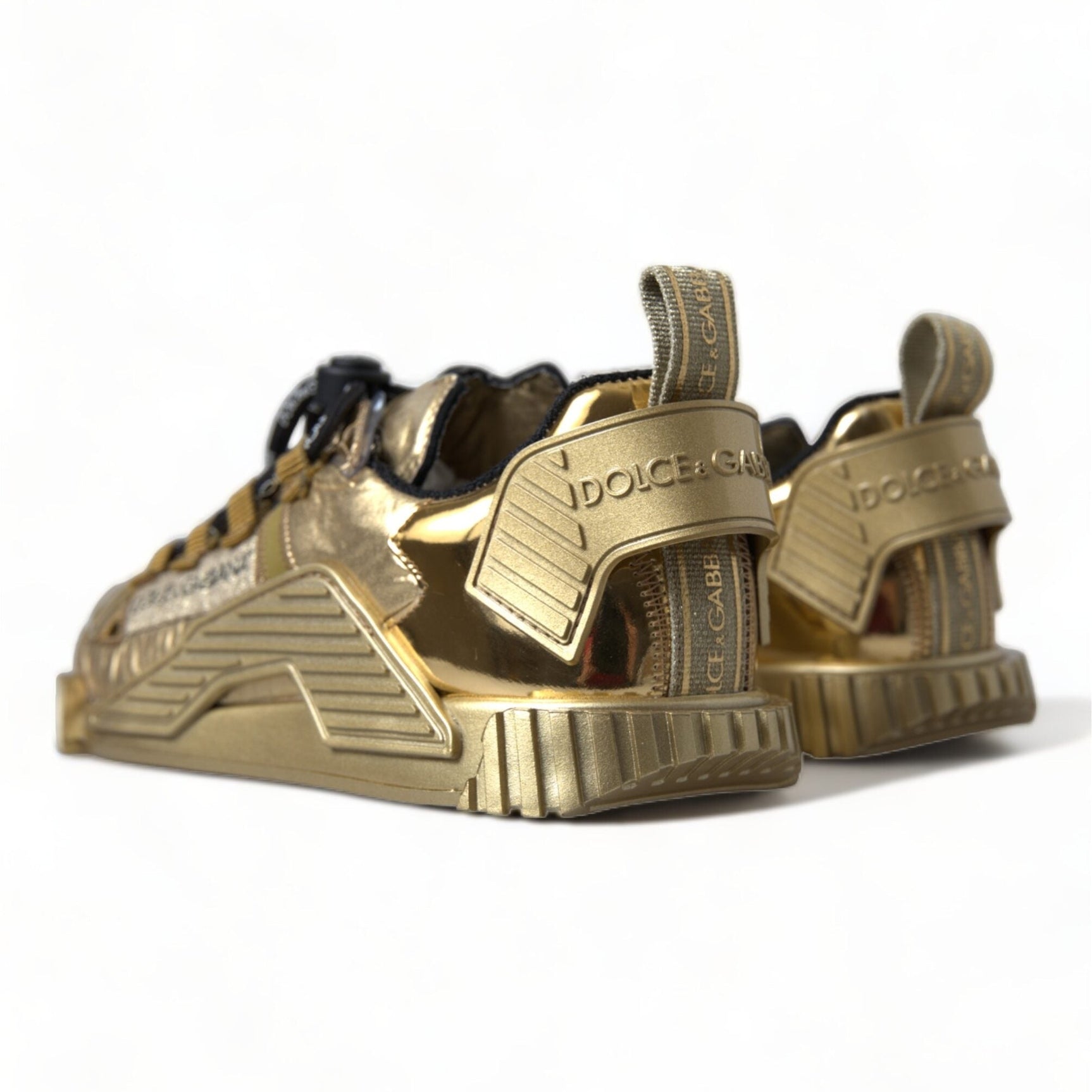 Gleaming Gold-Toned Luxury Sneakers