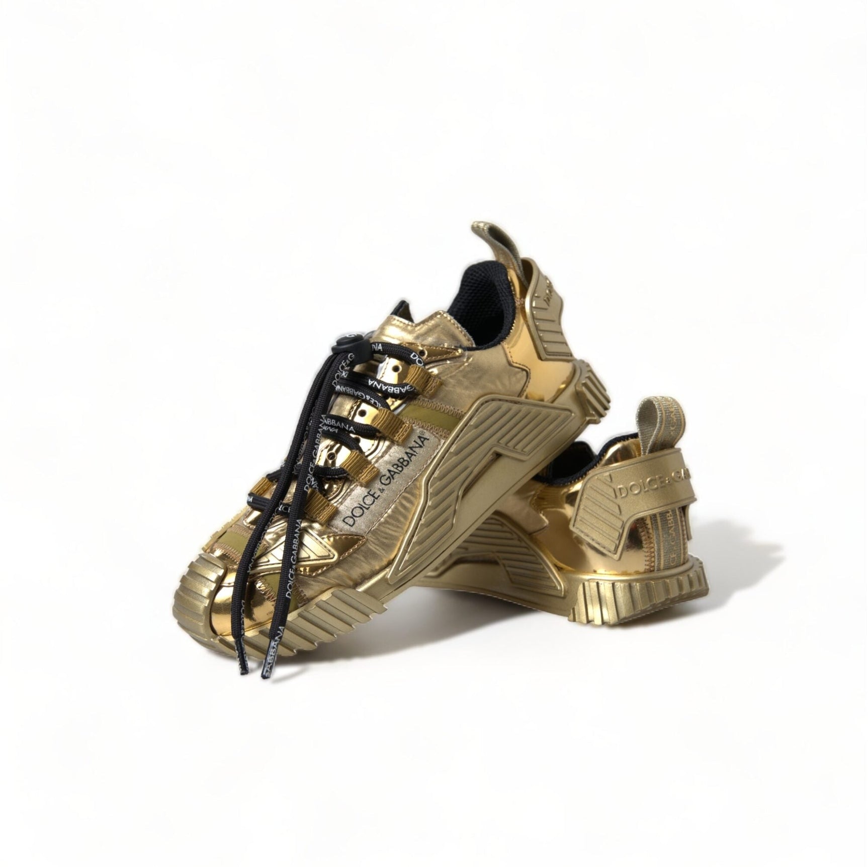 Gleaming Gold-Toned Luxury Sneakers