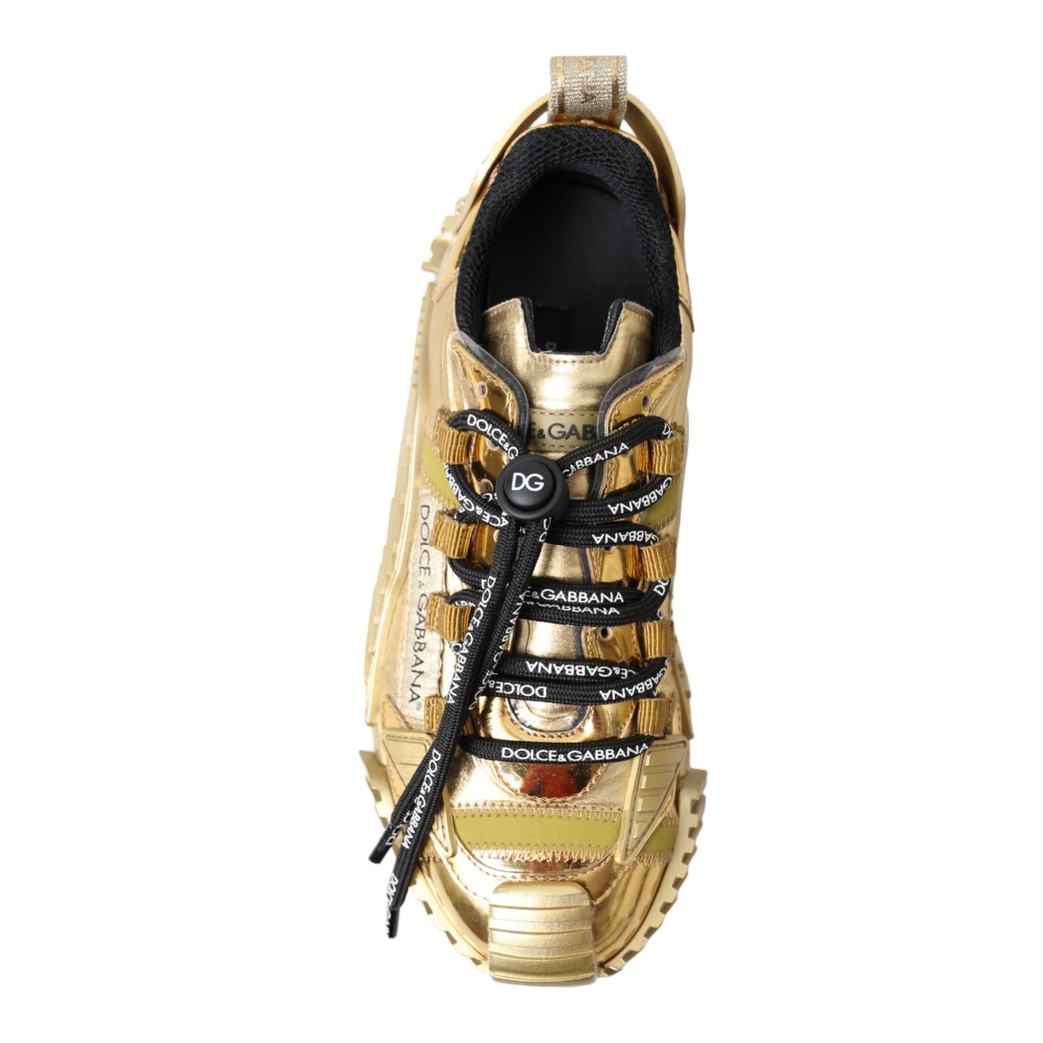 Gleaming Gold-Toned Luxury Sneakers