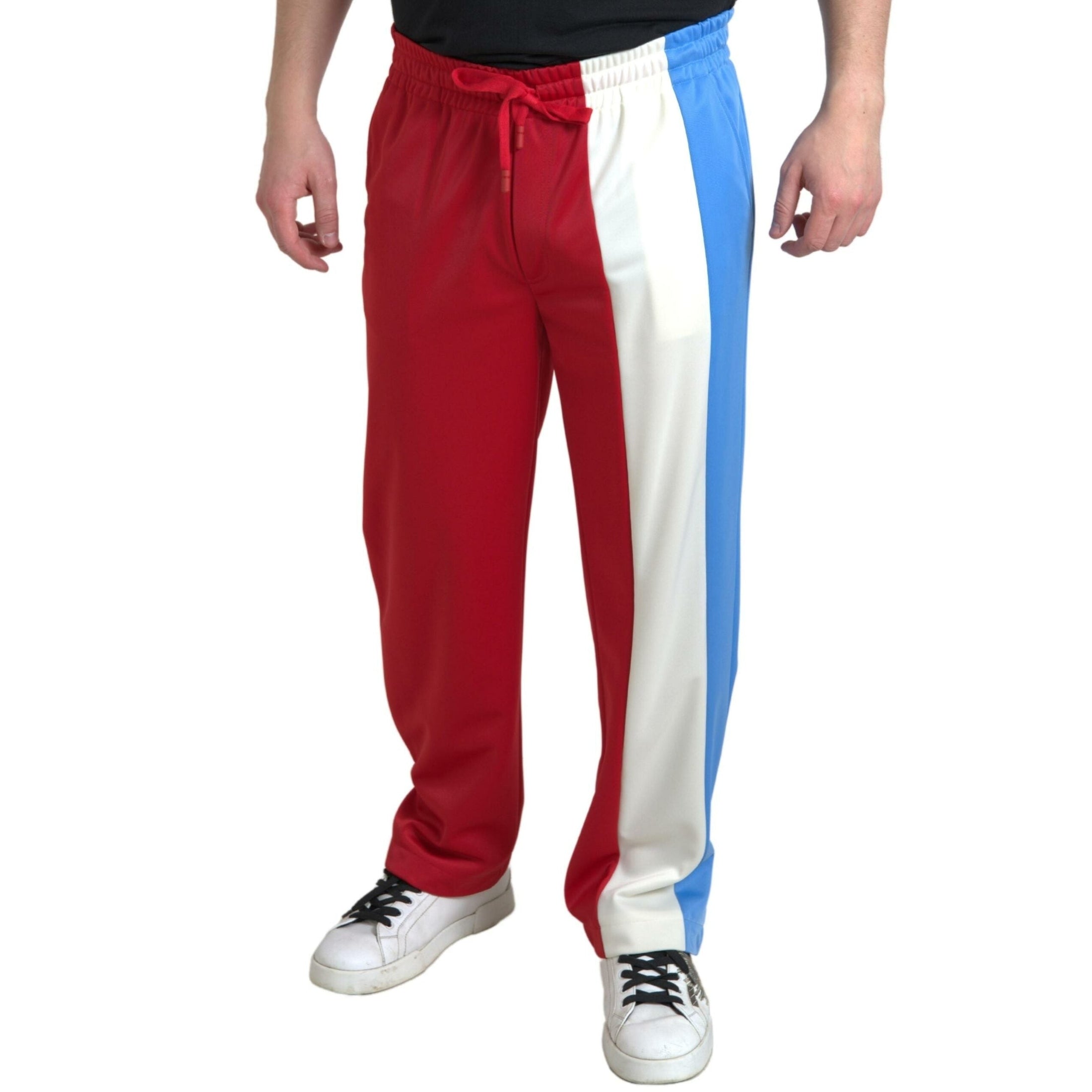 Elegant Striped Drawstring Sweatpants