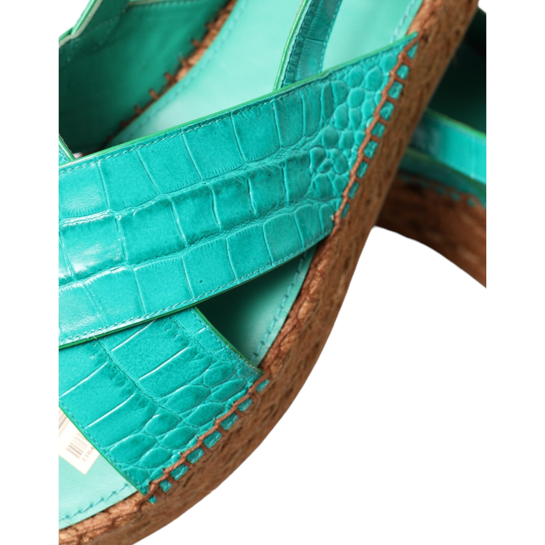 Elegant Green Espadrille Platform Sandals