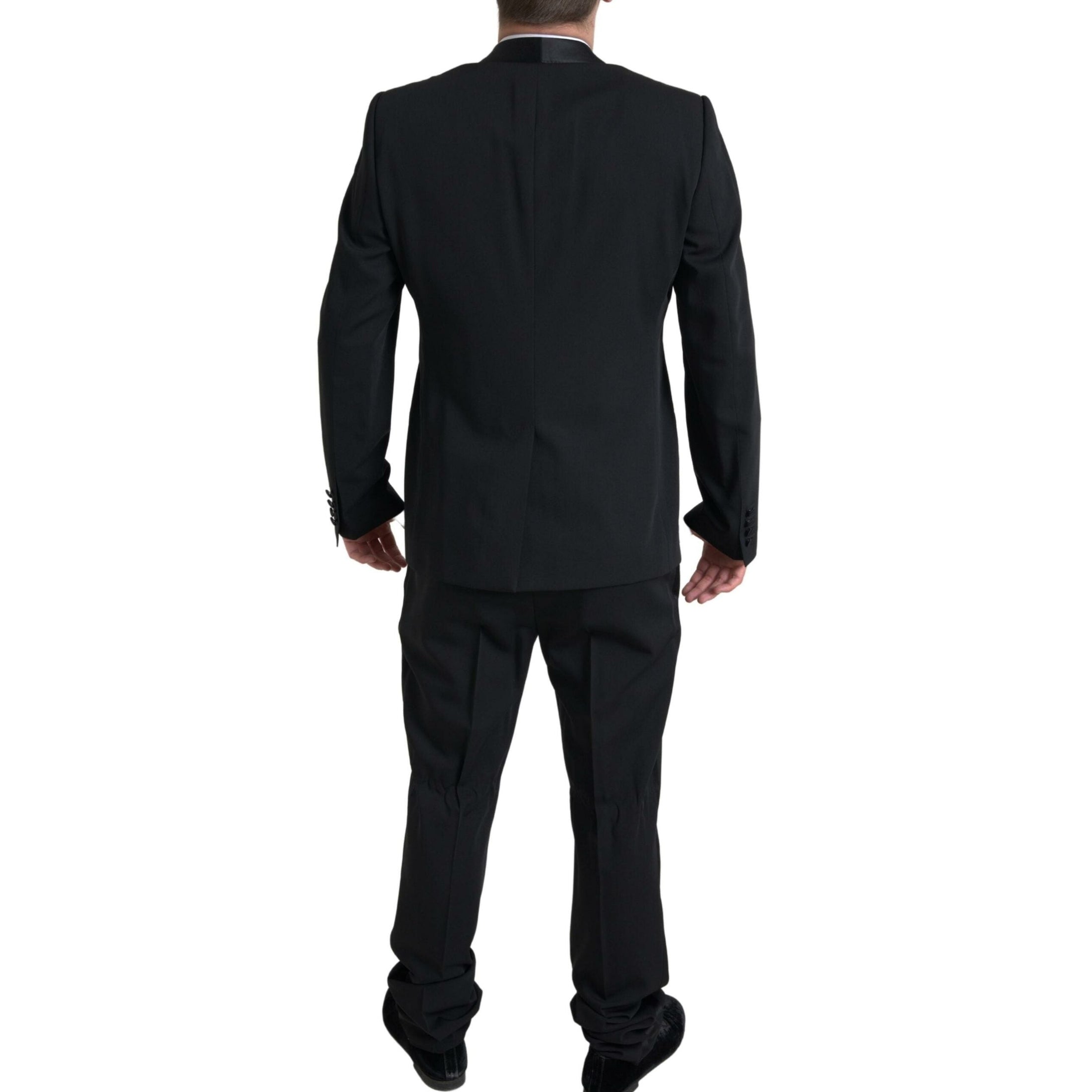 Elegant Black Slim Fit Two-Piece Suit