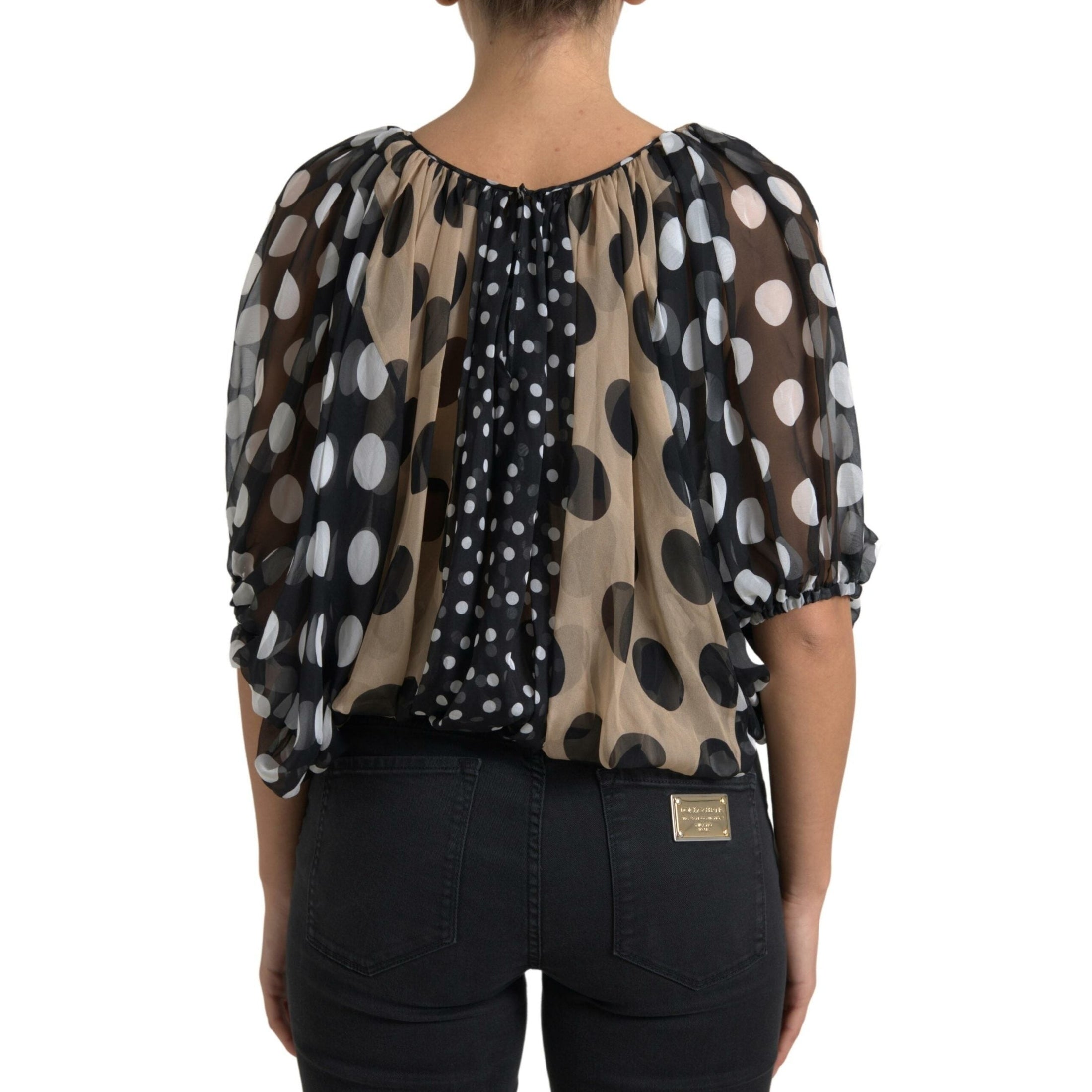 Elegant Polka Dot Silk Blouse