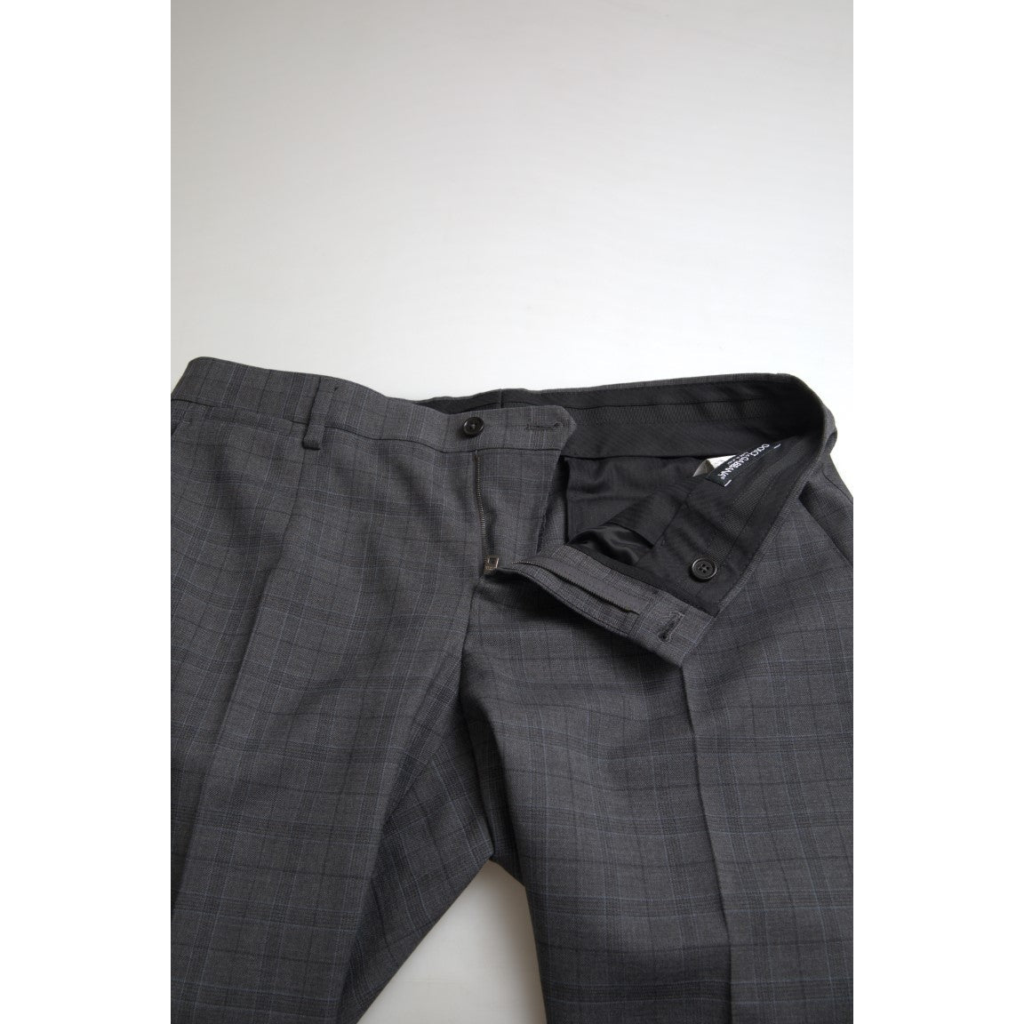 Elegant Grey Checkered Slim Fit Suit