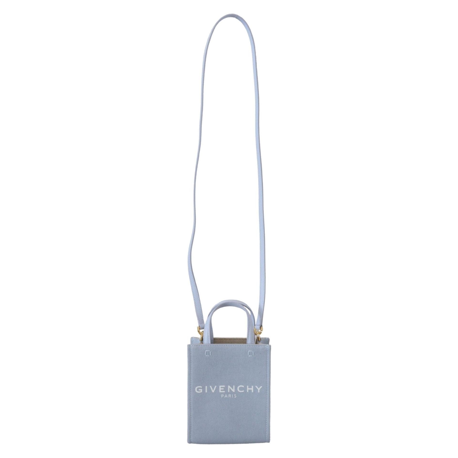 Chic Cloud Blue Cotton Mini Bag