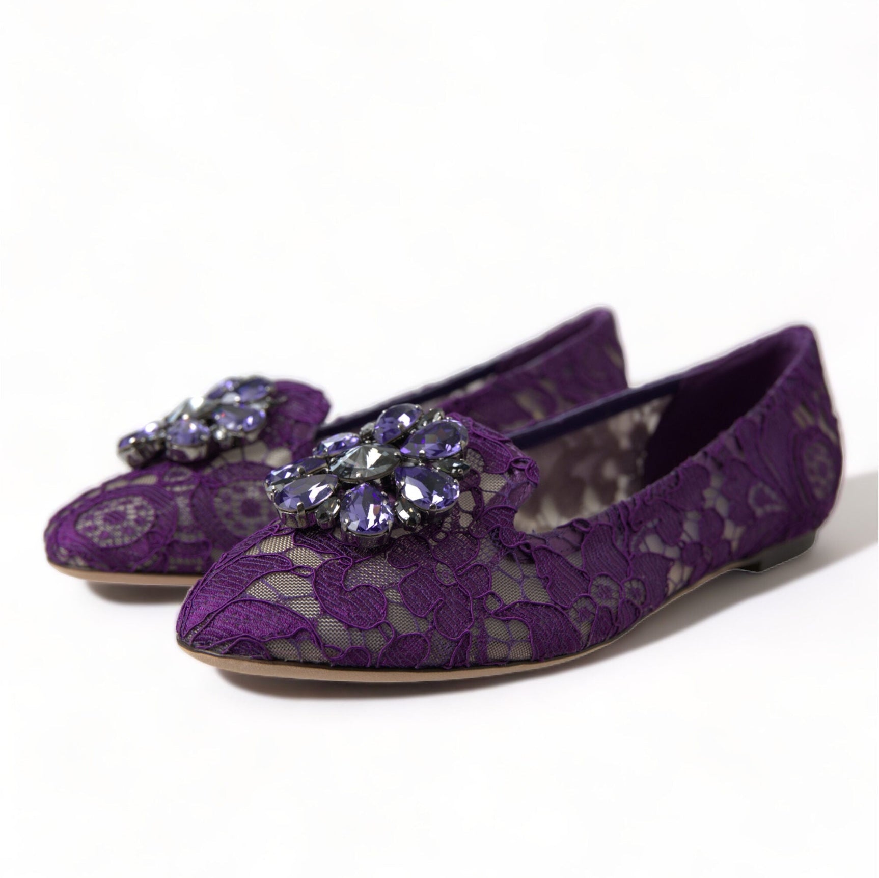 Elegant Floral Lace Vally Flat Shoes