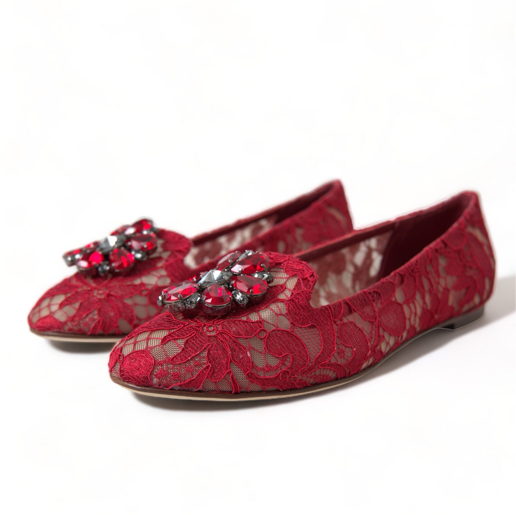 Elegant Floral Lace Vally Flats