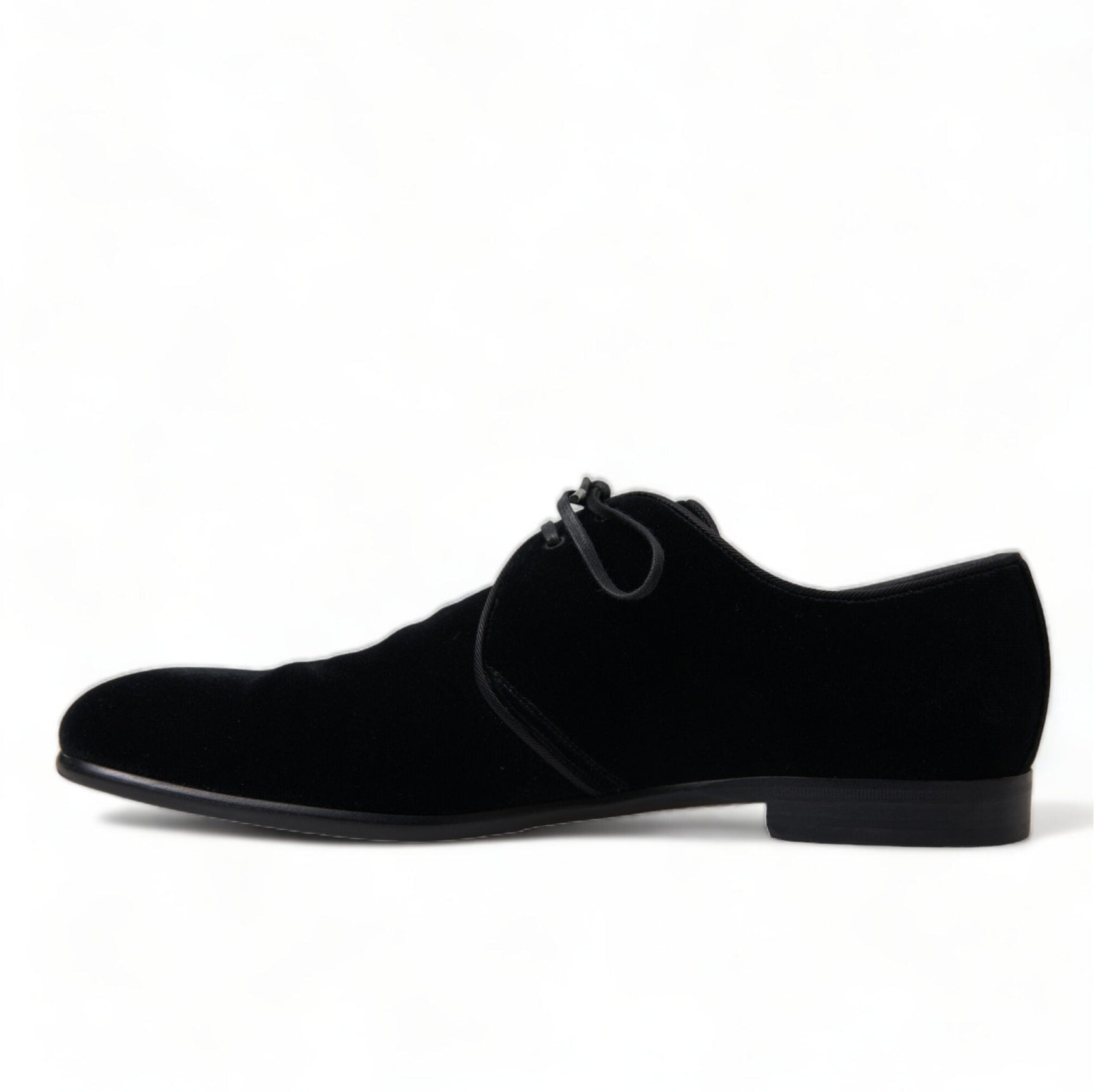 Elegant Black Velvet Derby Dress Shoes