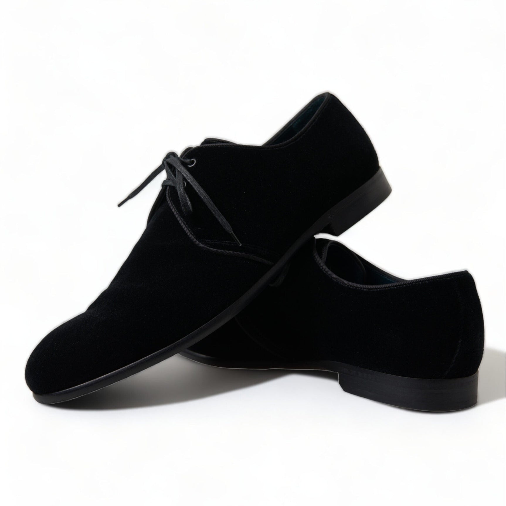 Elegant Black Velvet Derby Dress Shoes