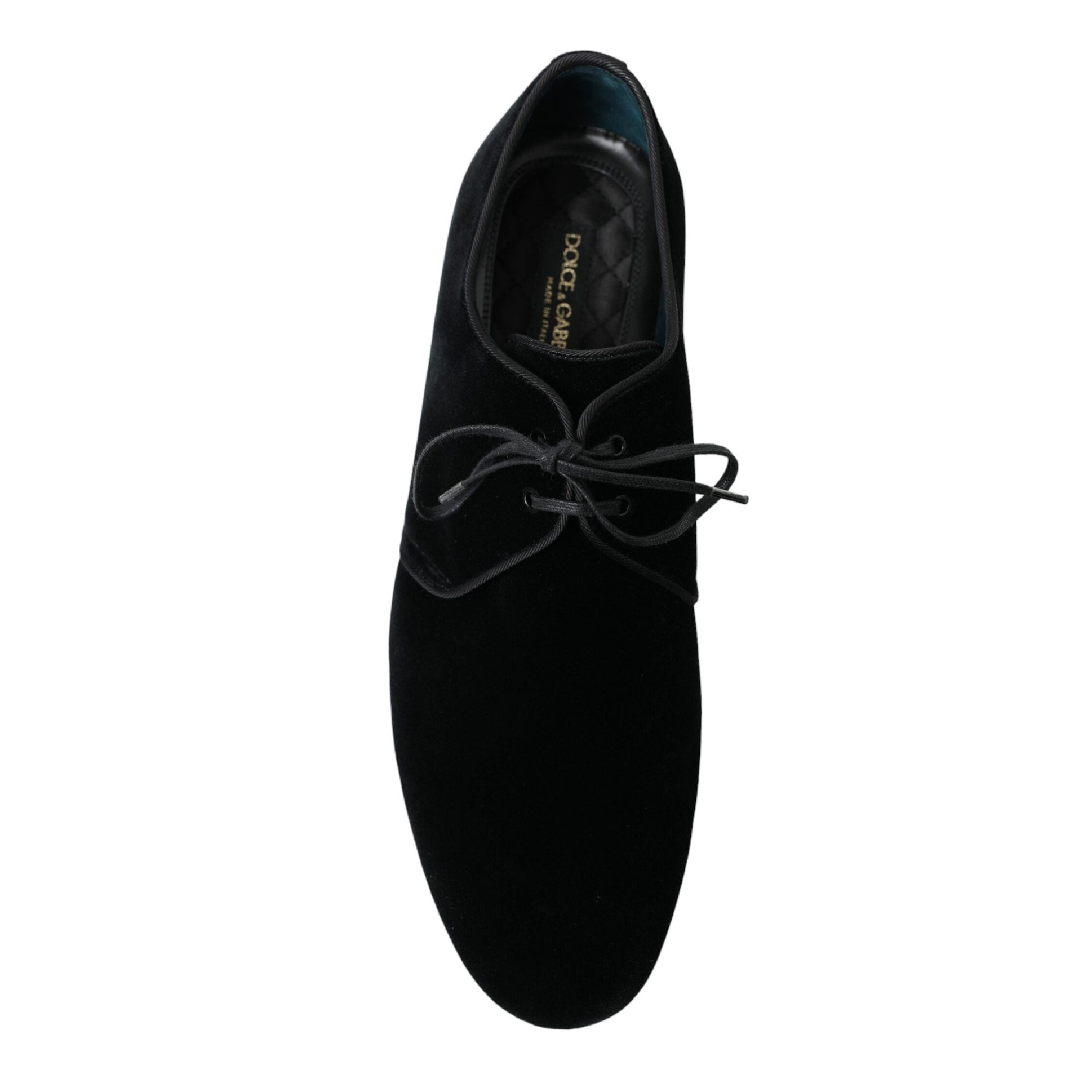 Elegant Black Velvet Derby Dress Shoes