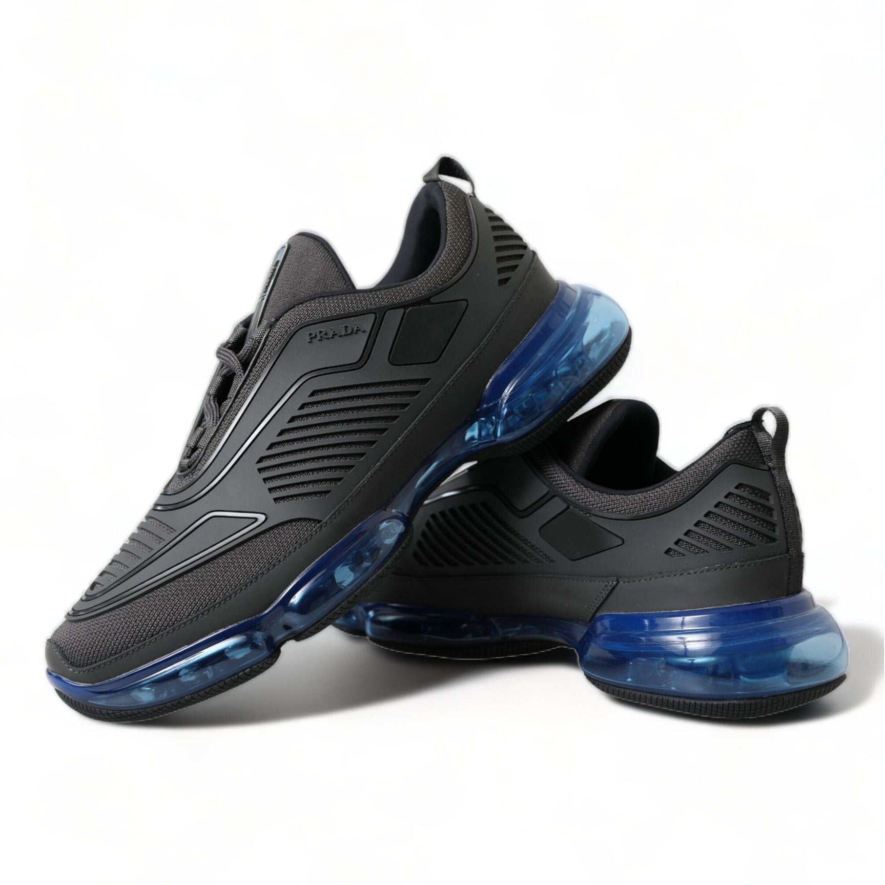 Elegant Men's Black Mesh Sneakers