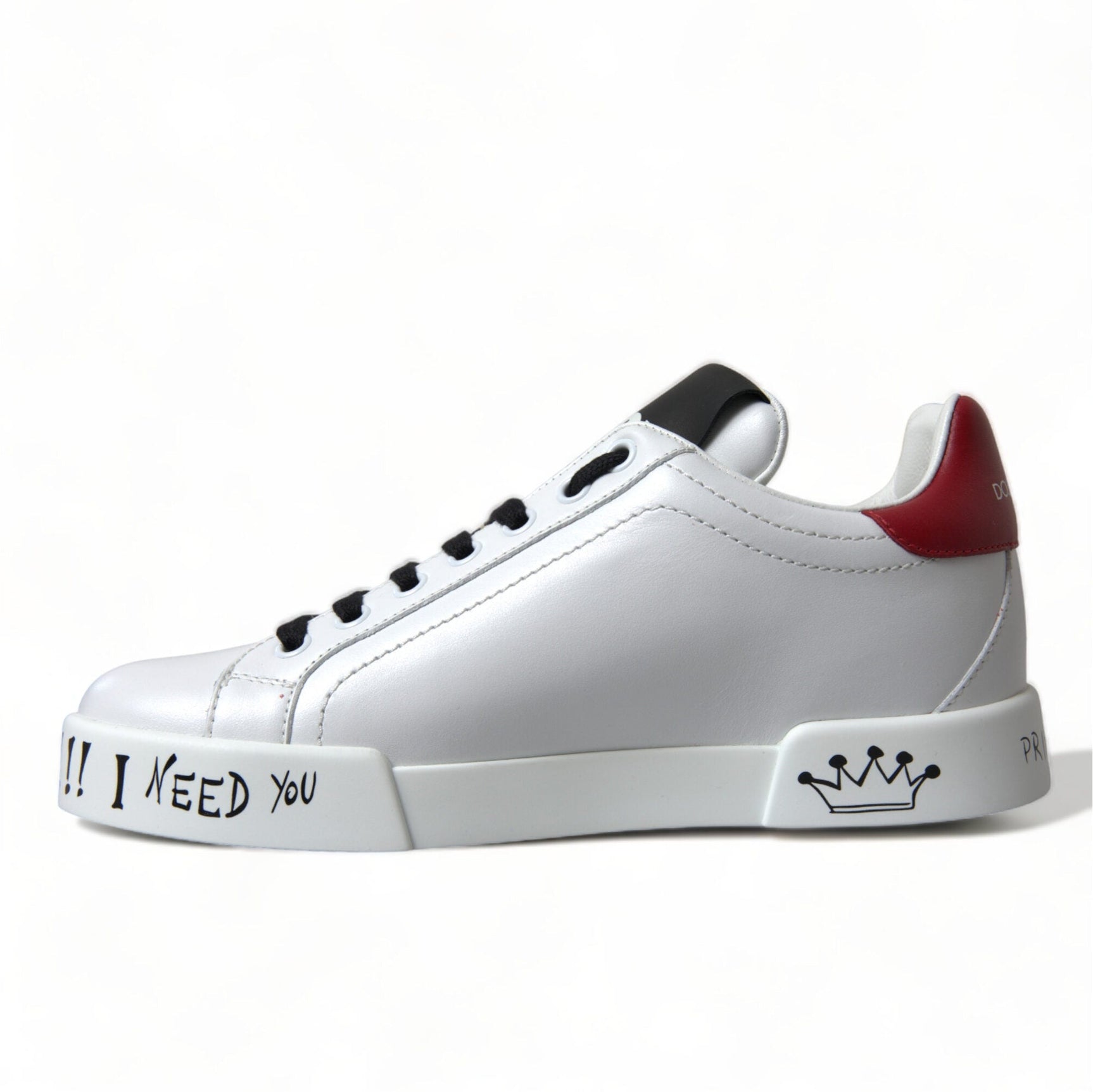 Chic White Portofino Leather Sneakers