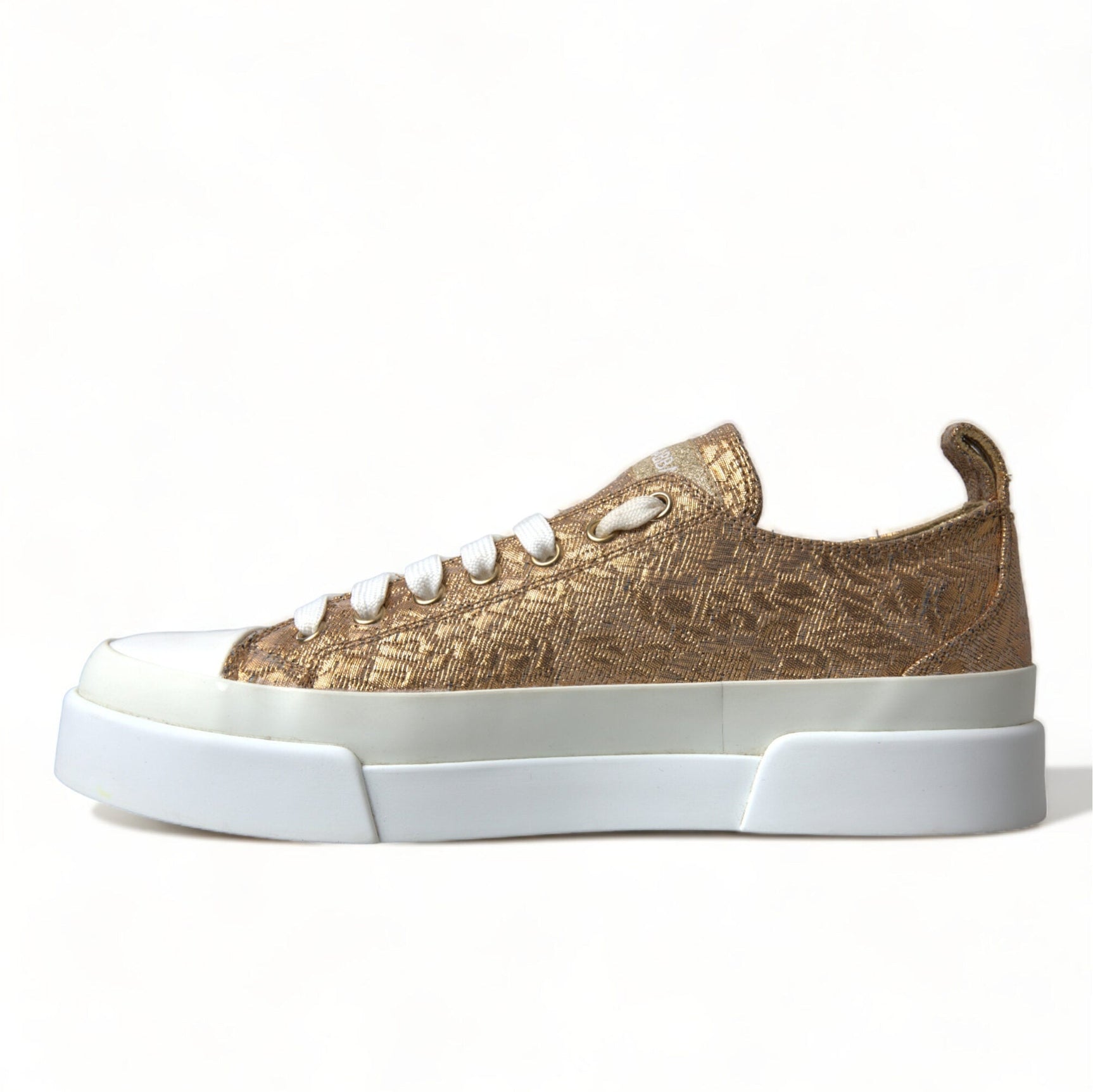 Elegant Gold Low-Top Sneakers - Chic Comfort Footwear