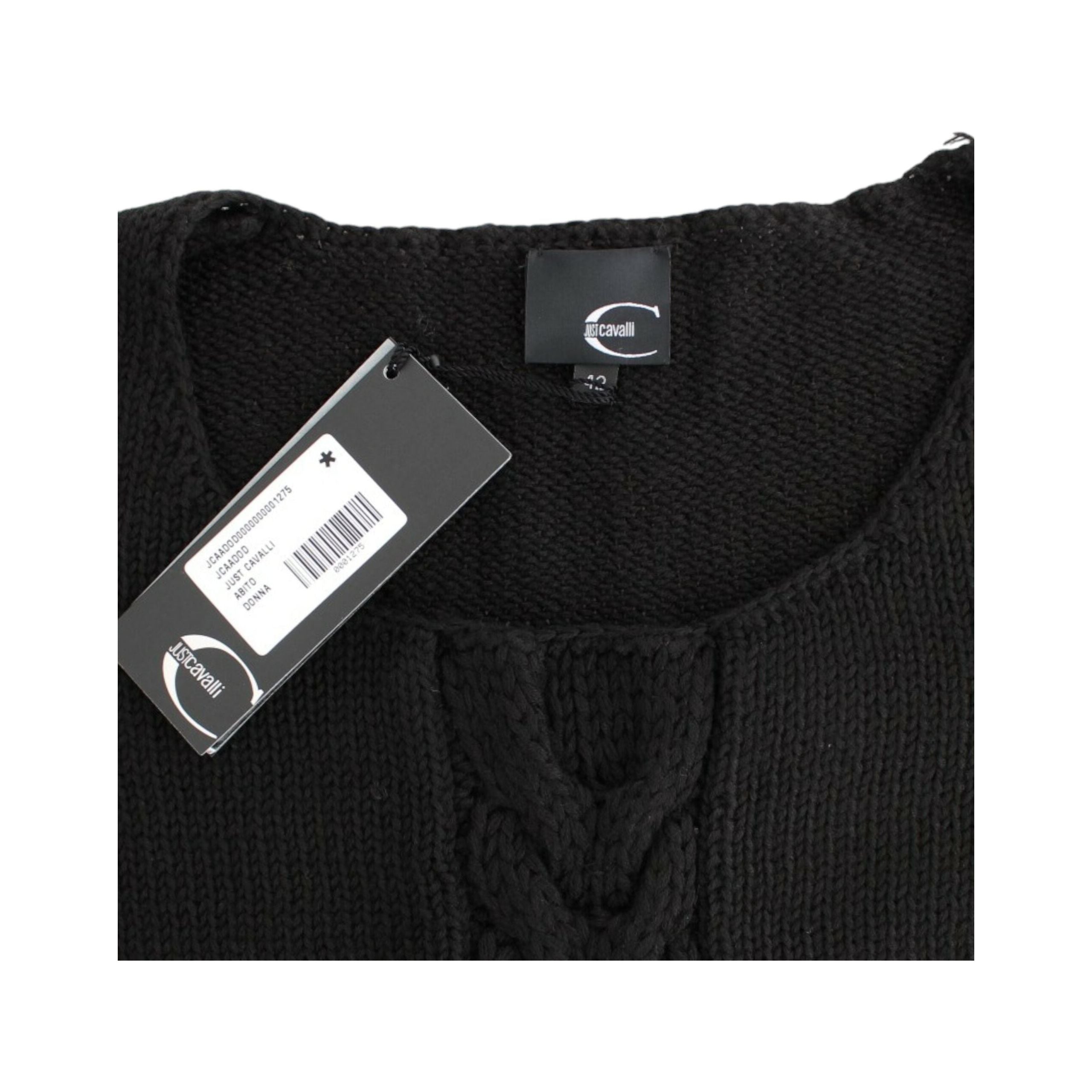 Alluring Black Knitted Crew Neck Sweater