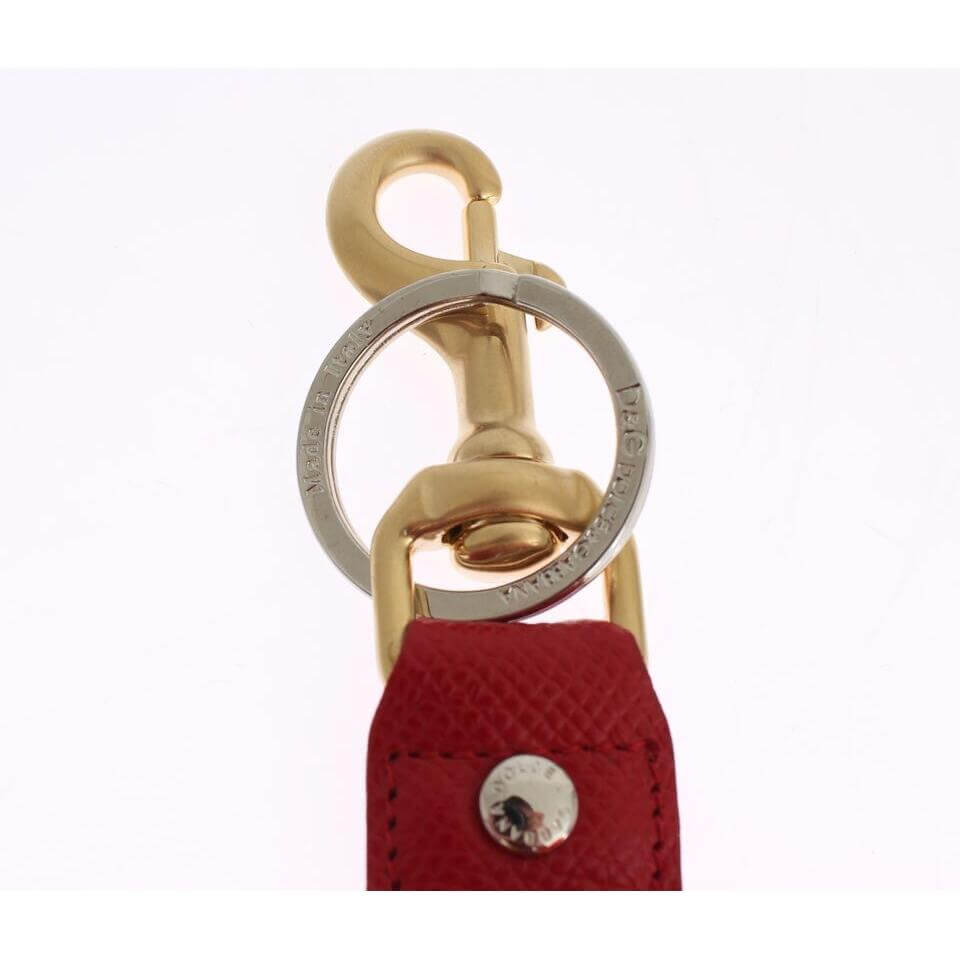 Chic Multicolor Raffia Leather Keychain