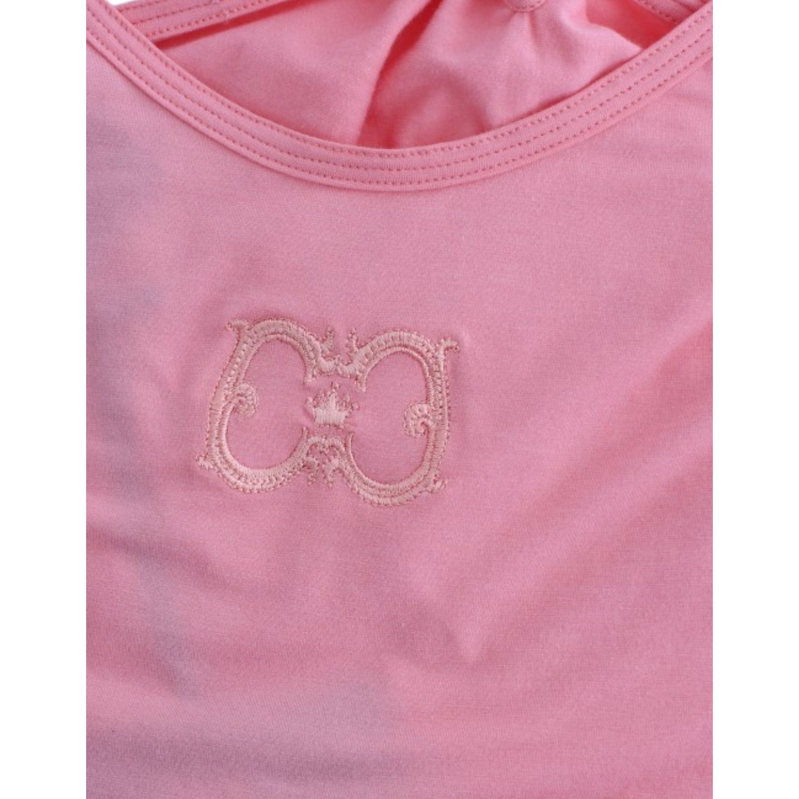 Chic Pink Cotton Blend Tank Top