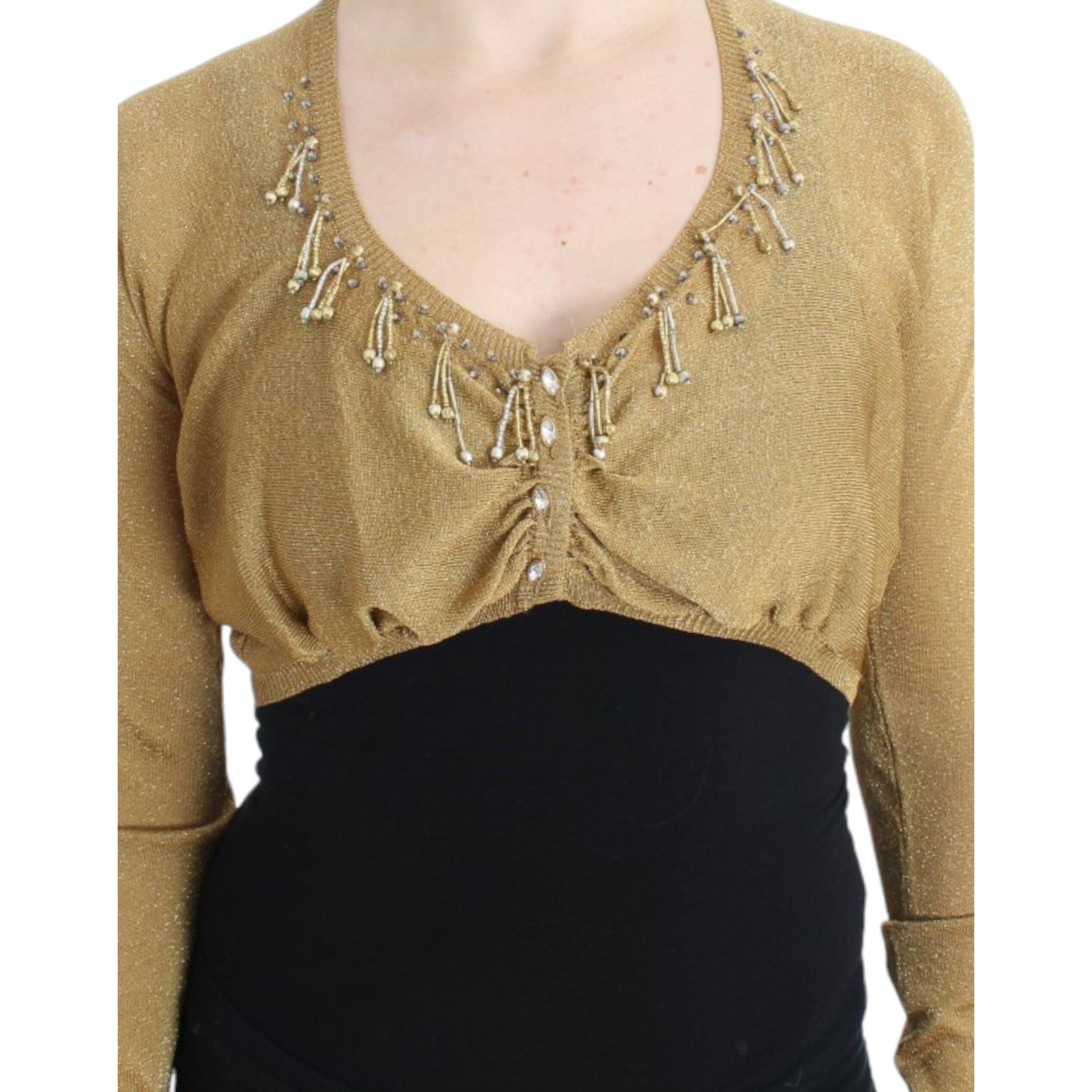 Embellished Gold Shimmer Shrug