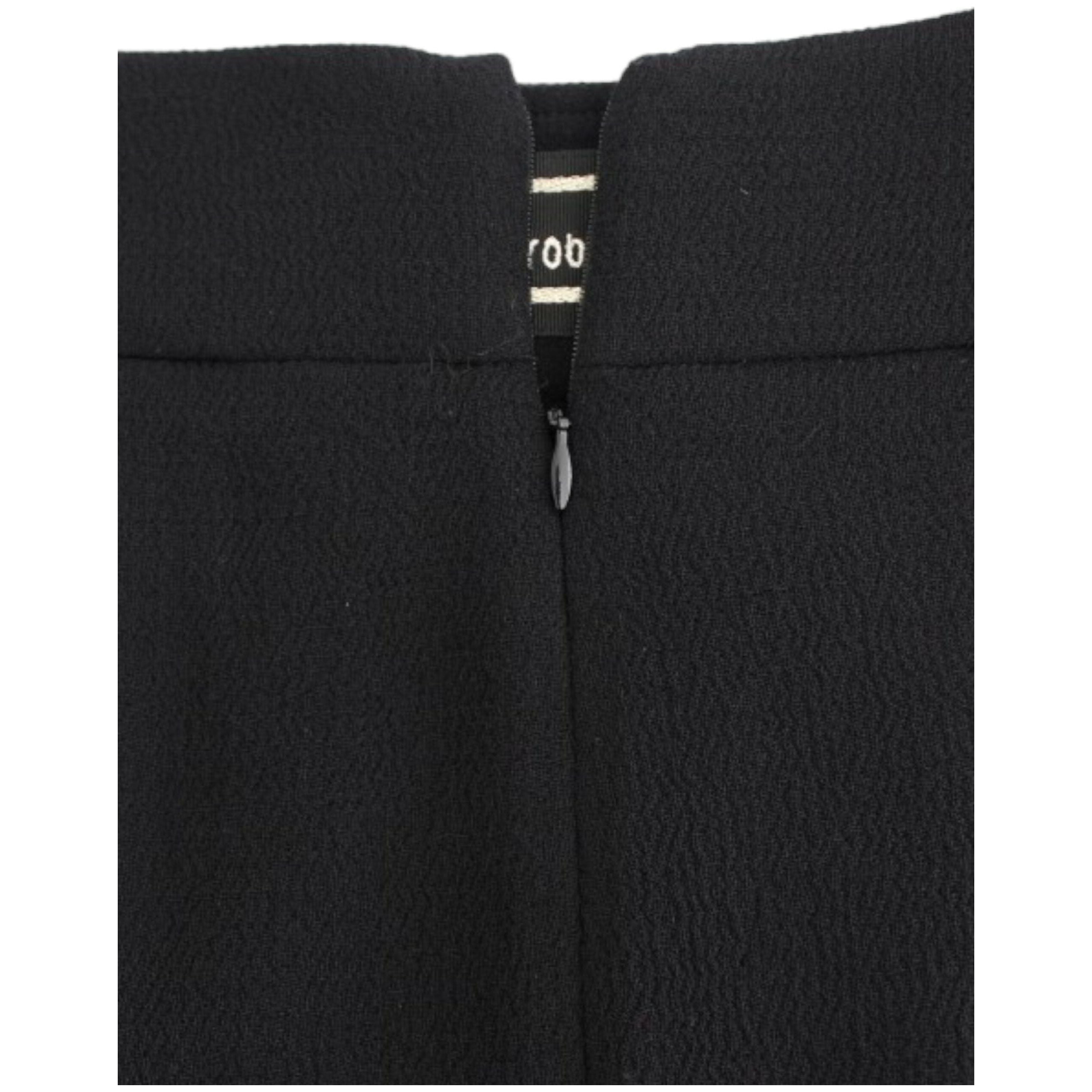 Elegant Black Wool Pencil Skirt