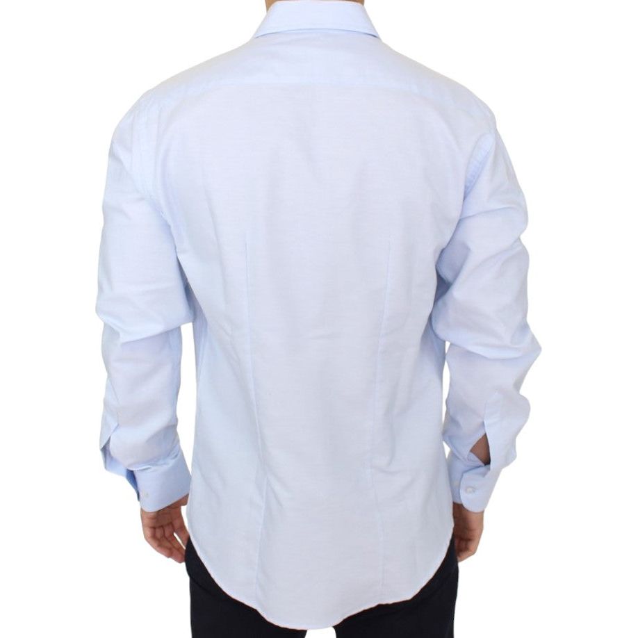 Elegant Light Blue Italian Cotton Shirt