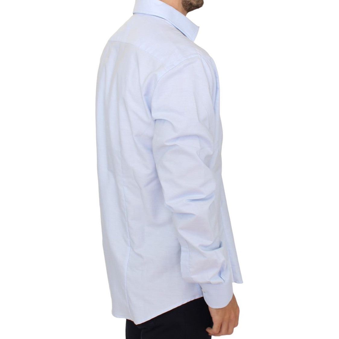 Elegant Light Blue Italian Cotton Shirt