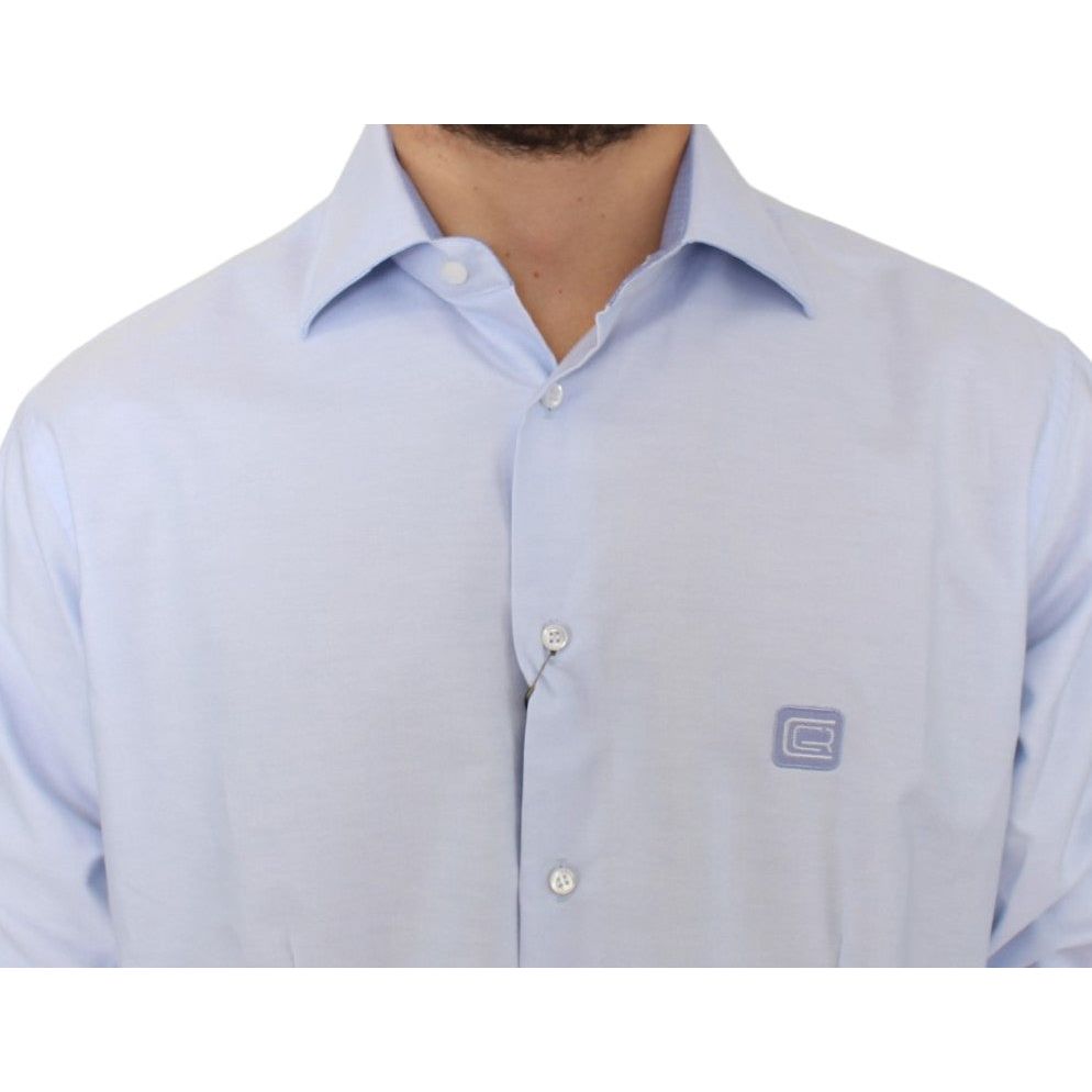 Elegant Light Blue Italian Cotton Shirt