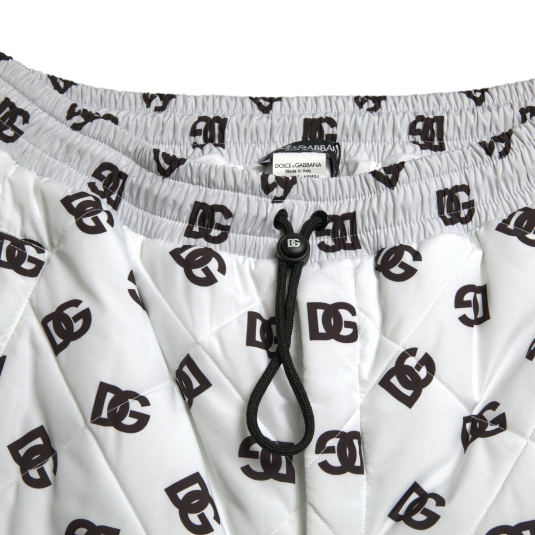 Chic White Jogger Pants with Iconic DG Print