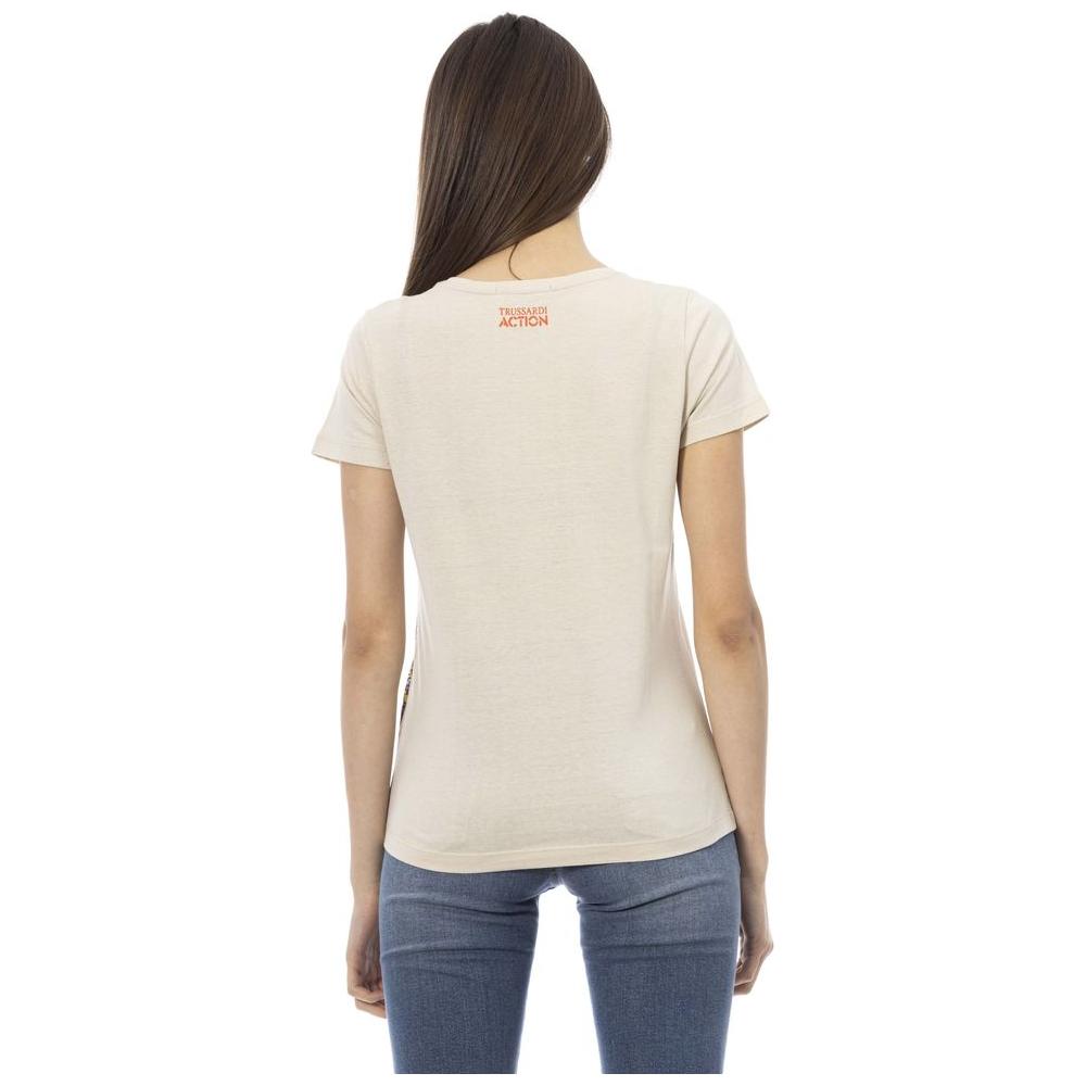 Beige Cotton Women Top