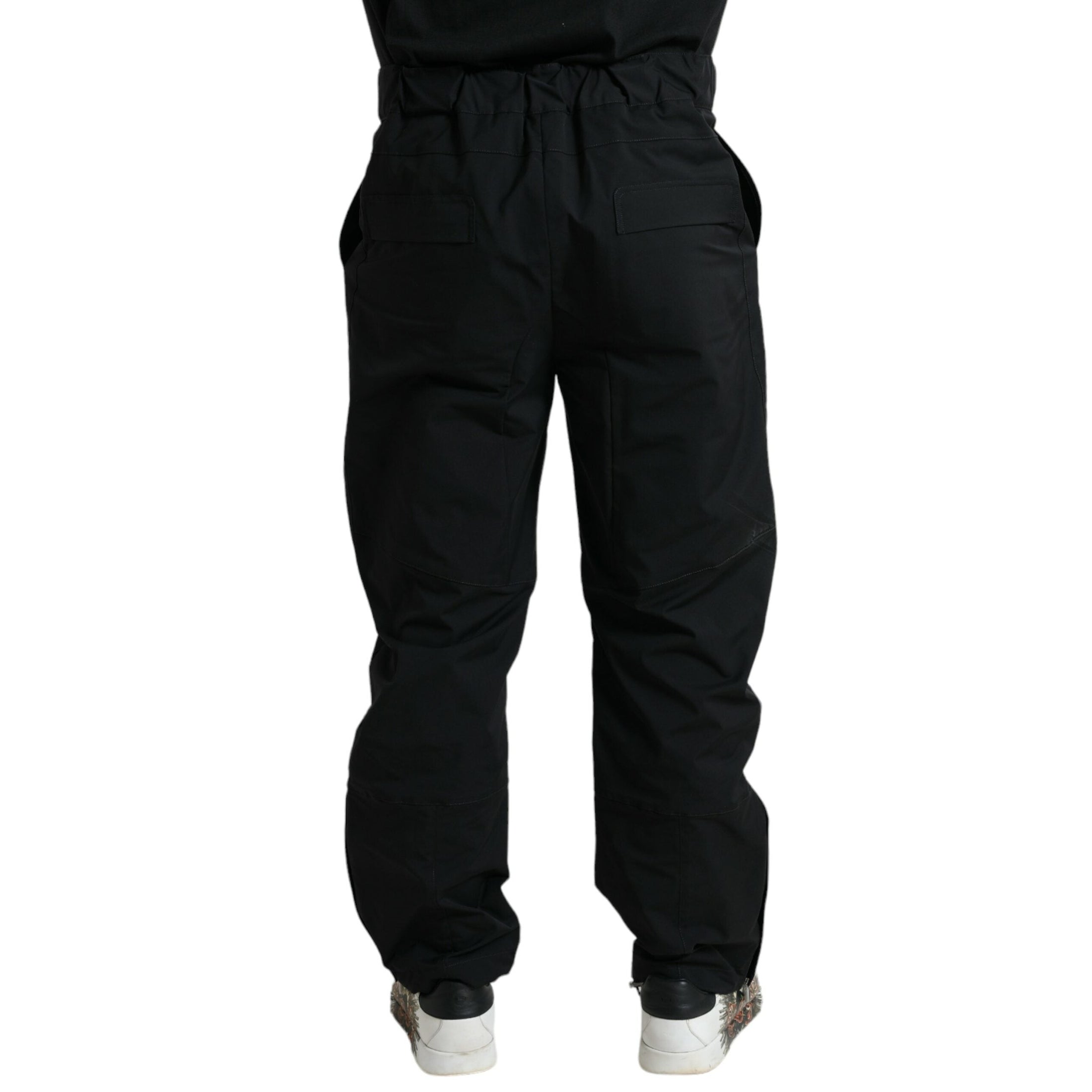 Elegant Casual Black Straight Pants