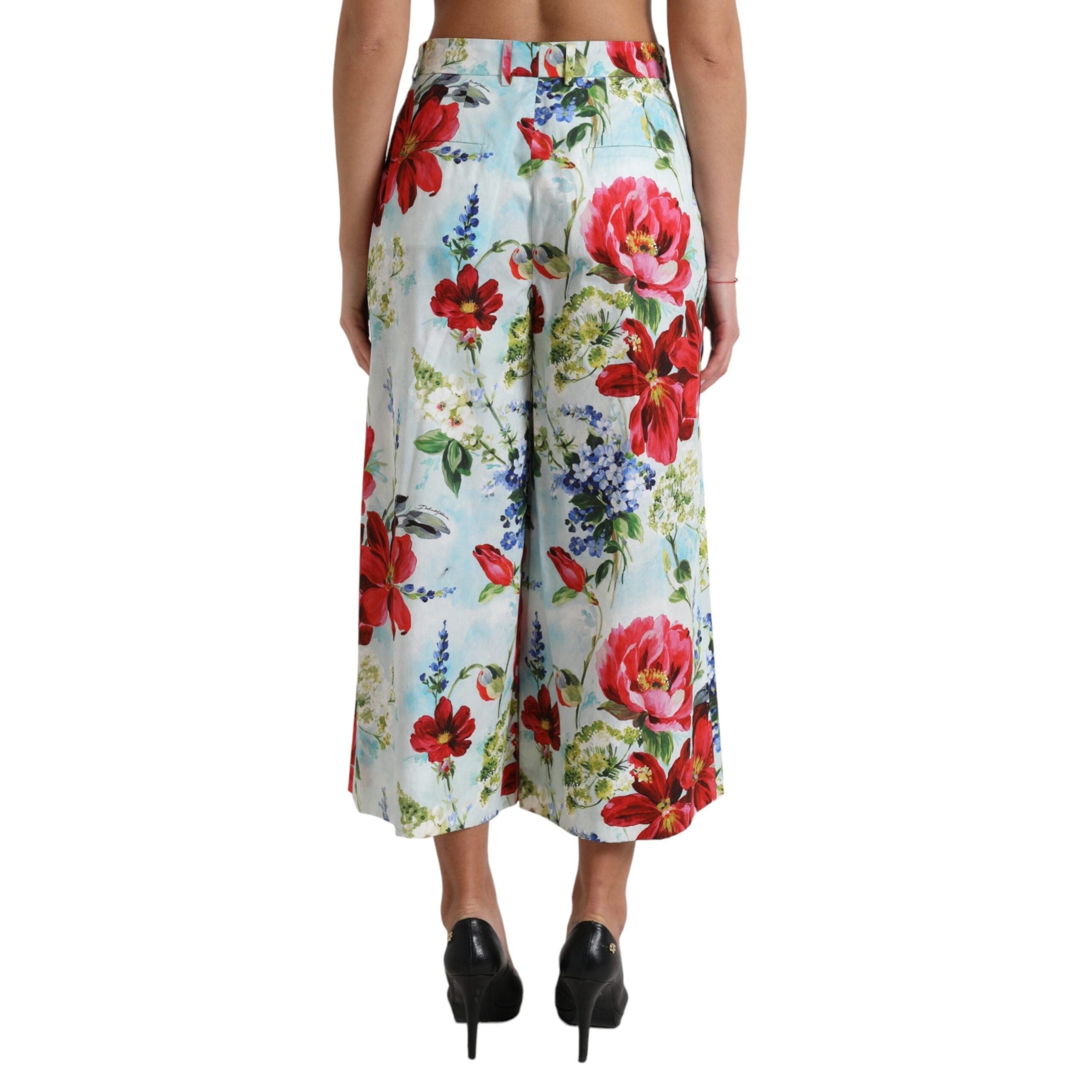 Floral High Waist Wide Leg Pants