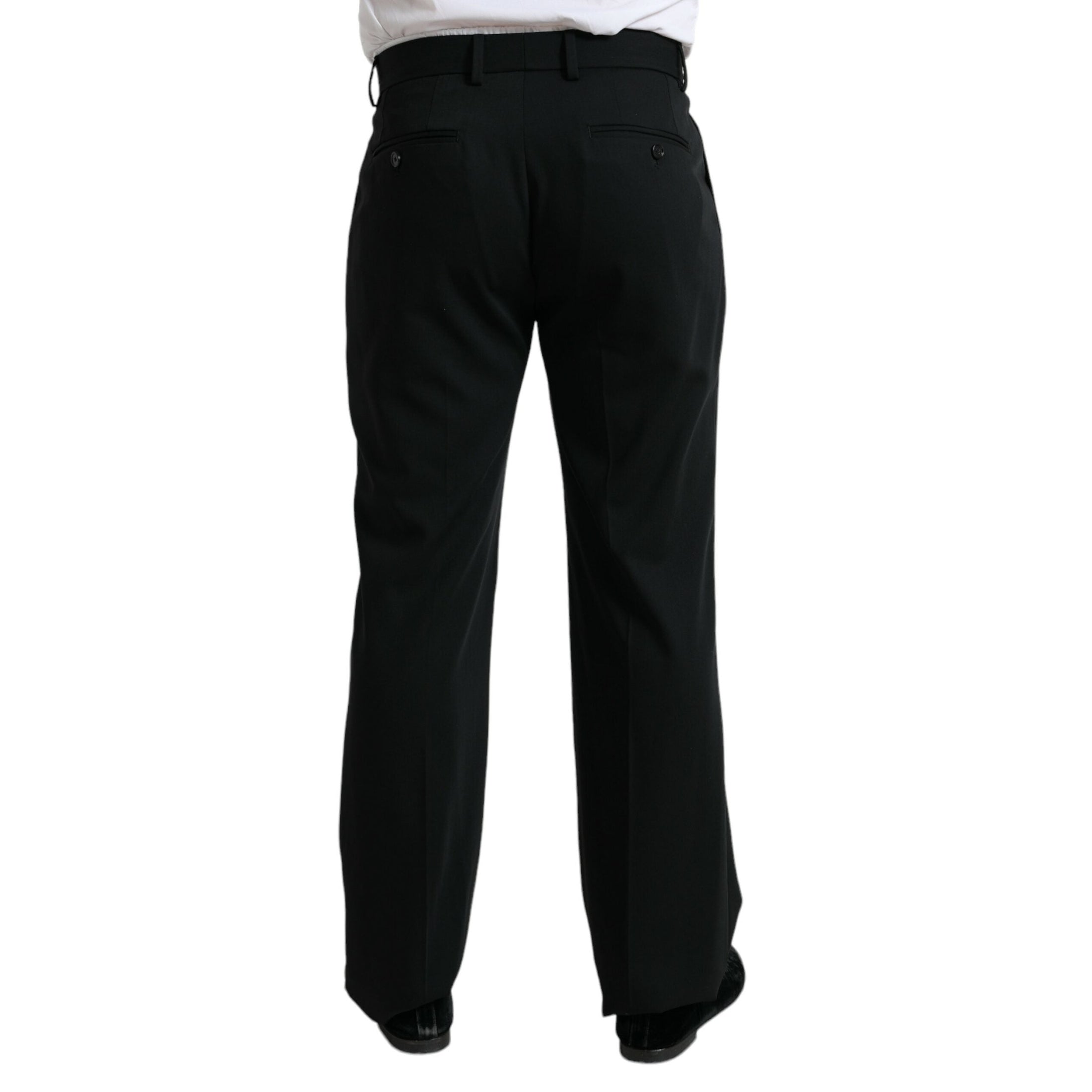 Elegant Black Wool Dress Pants