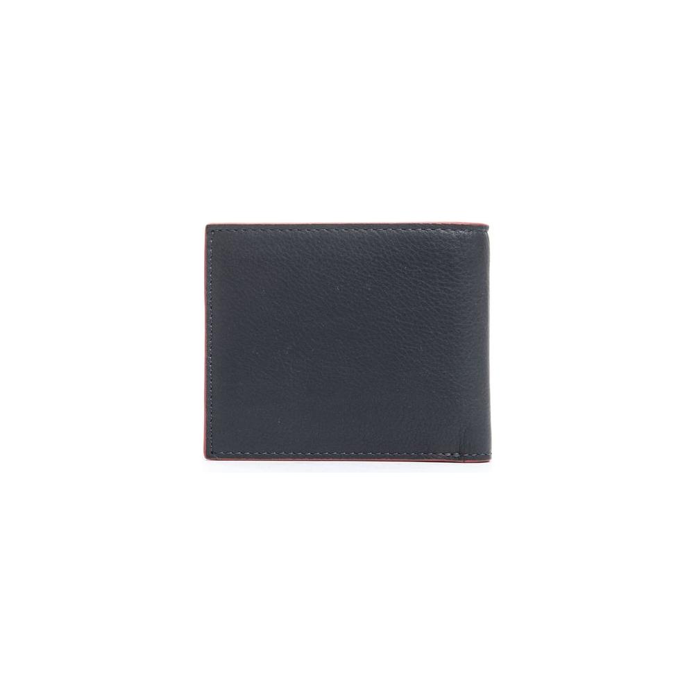 Blue Calf Leather Men Wallet