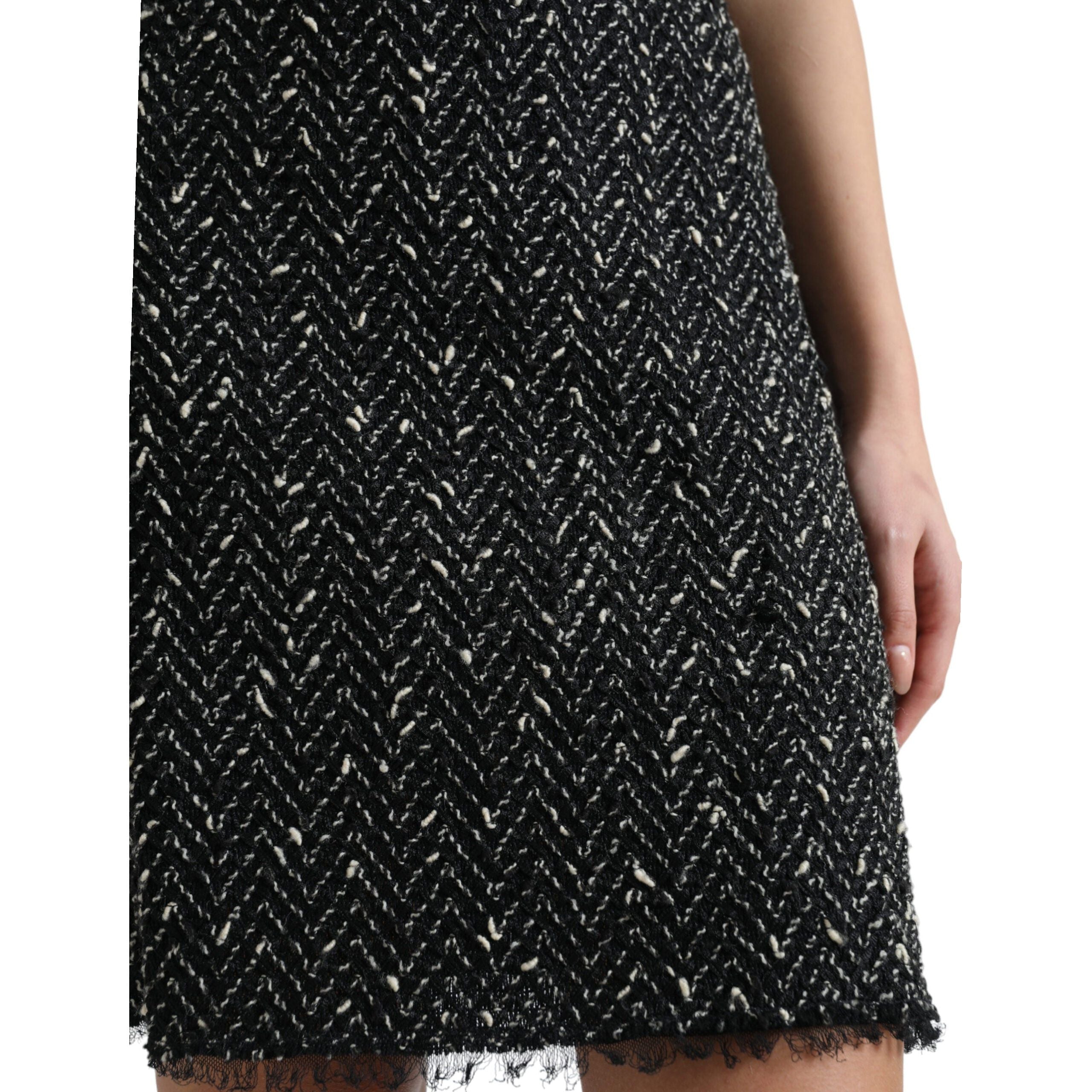 Elegant Tweed High-Waist Mini Skirt