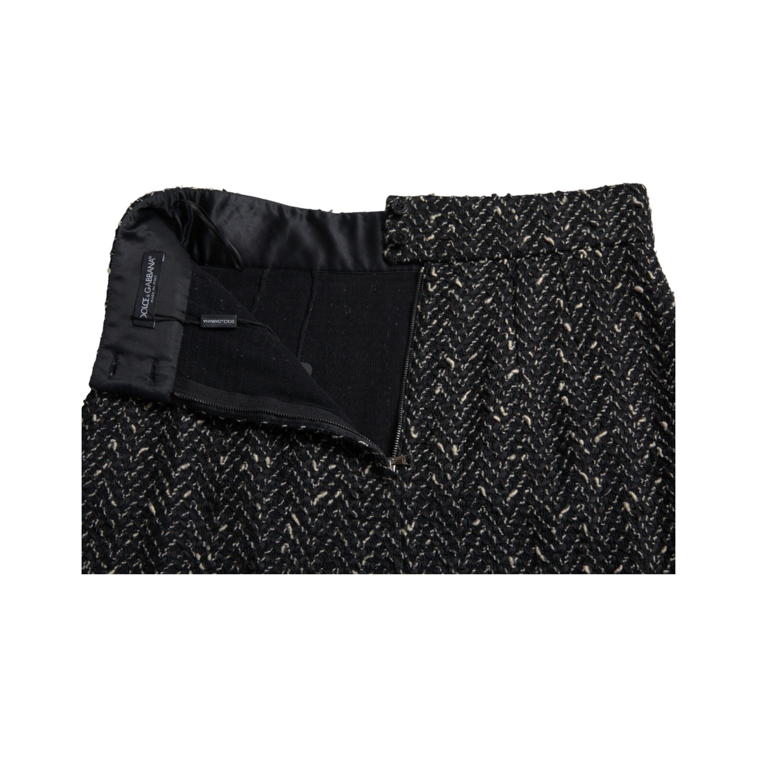 Elegant Tweed High-Waist Mini Skirt