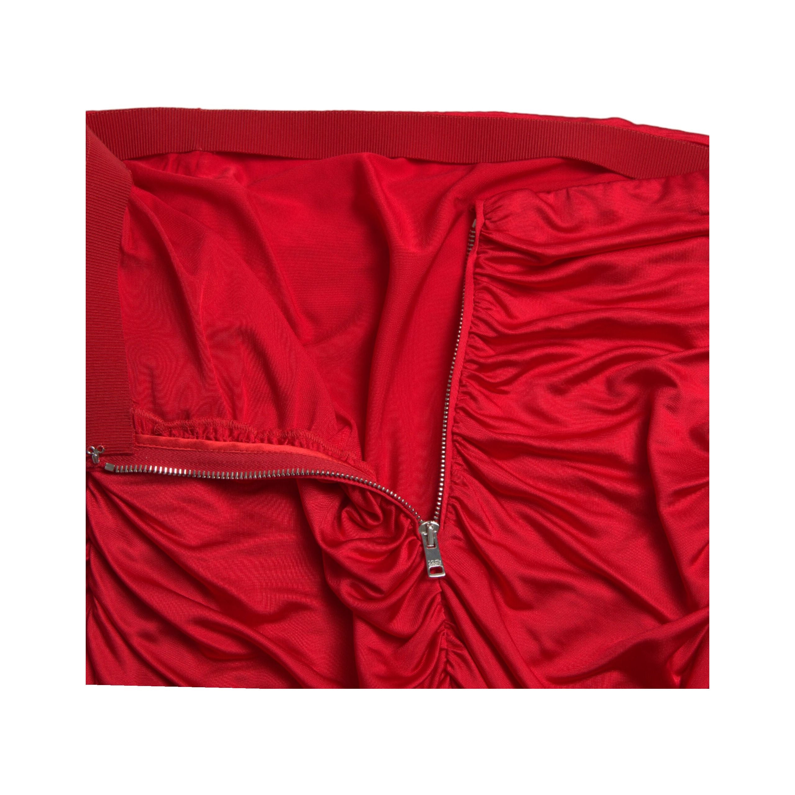 Elegant Pleated Mini Skirt in Vibrant Red