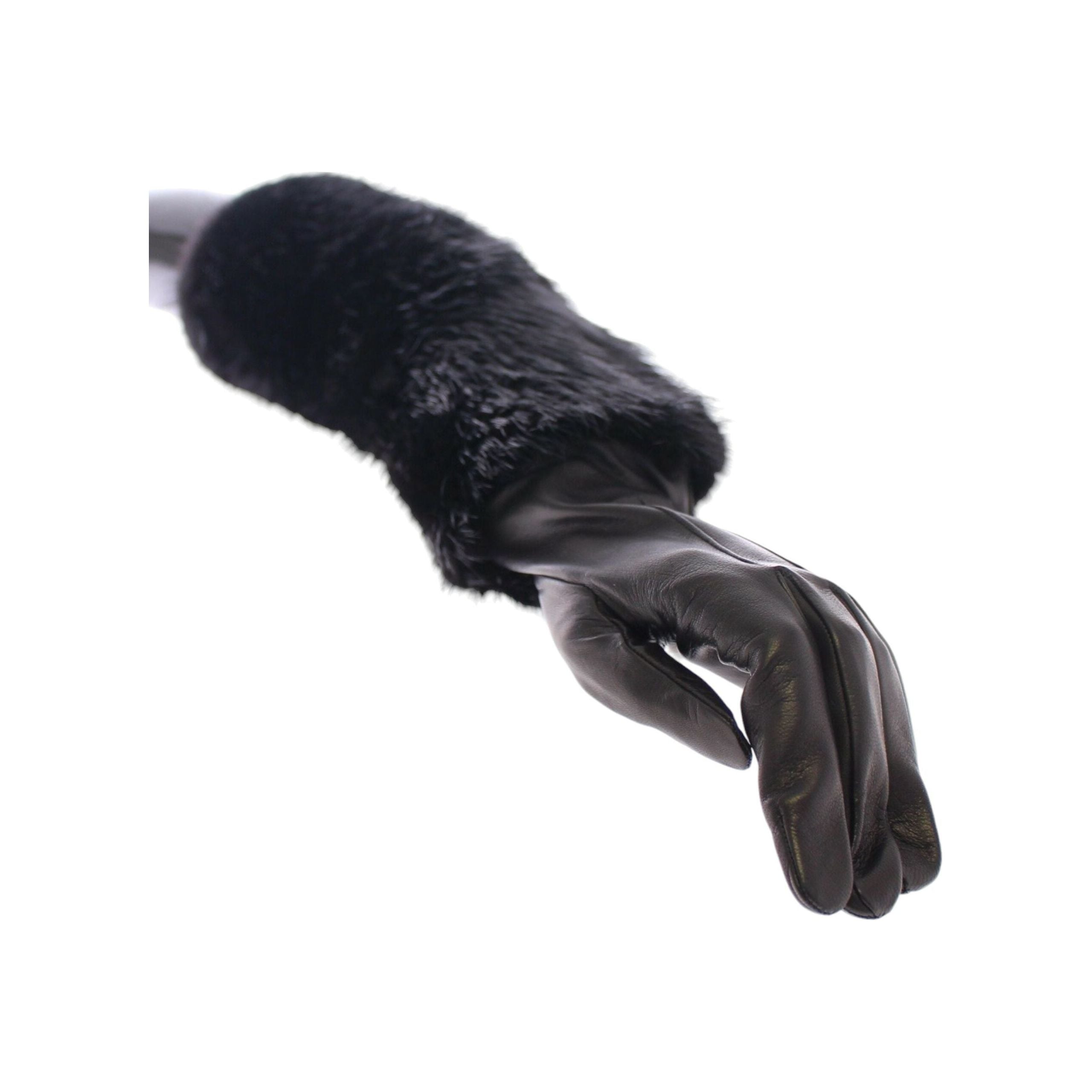 Elegant Elbow Length Leather Gloves