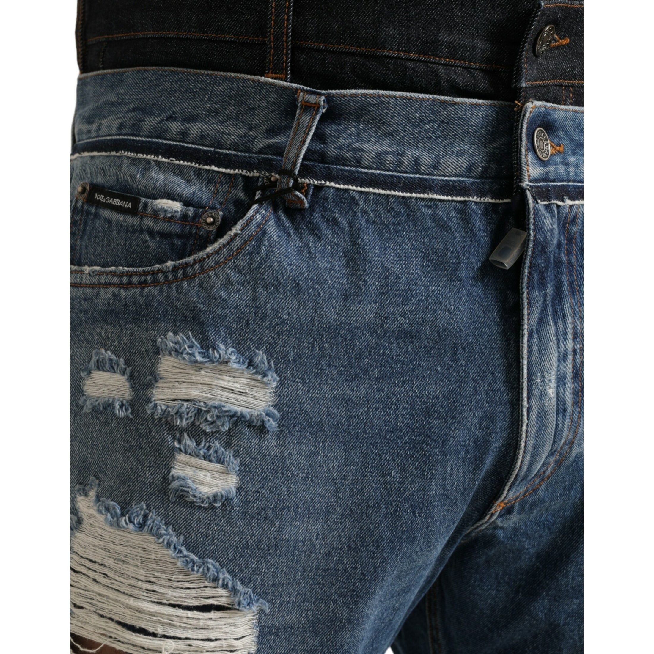 Chic Skinny Tattered Denim Jeans