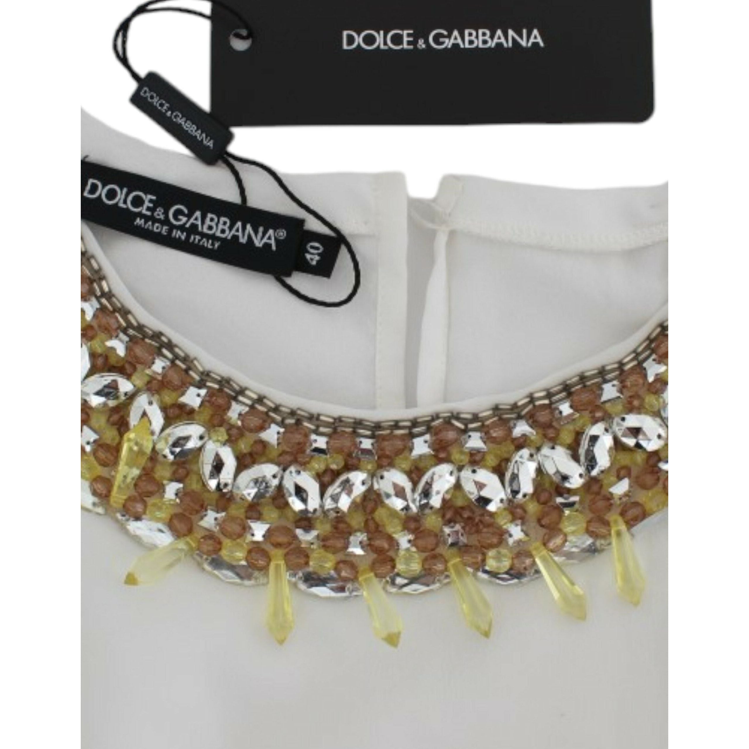 Elegant Sleeveless Silk Blouse with Crystal Embellishment