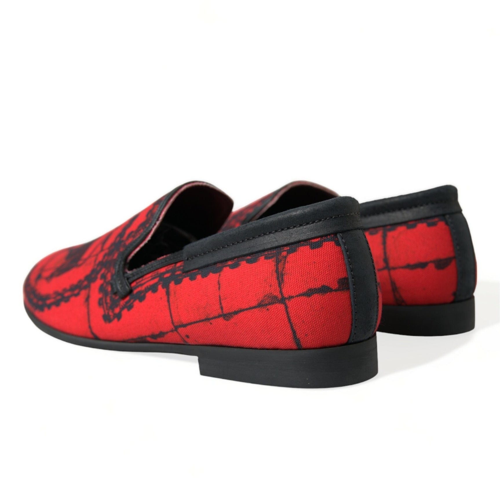 Torero-Inspired Luxe Red & Black Loafers