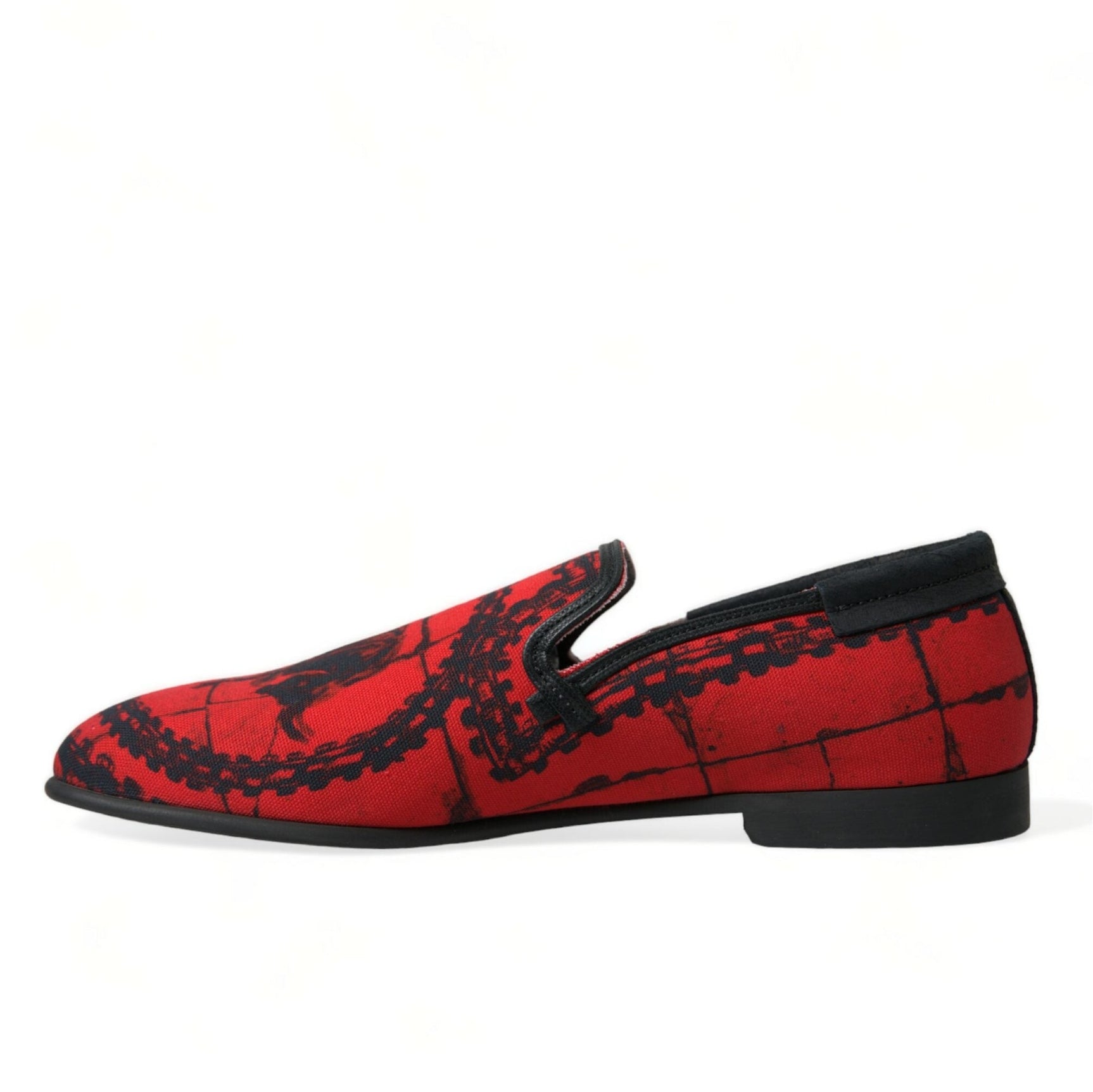 Torero-Inspired Luxe Red & Black Loafers