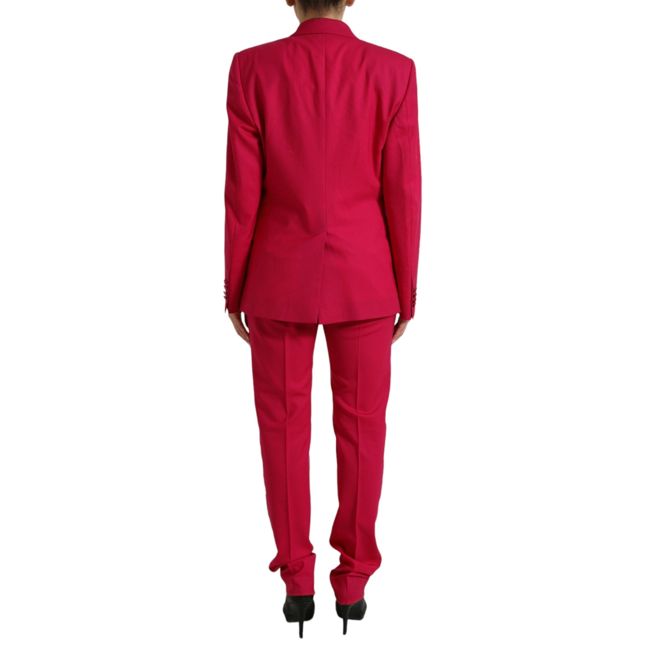 Elegant Red Slim Fit 3 Piece Martini Suit